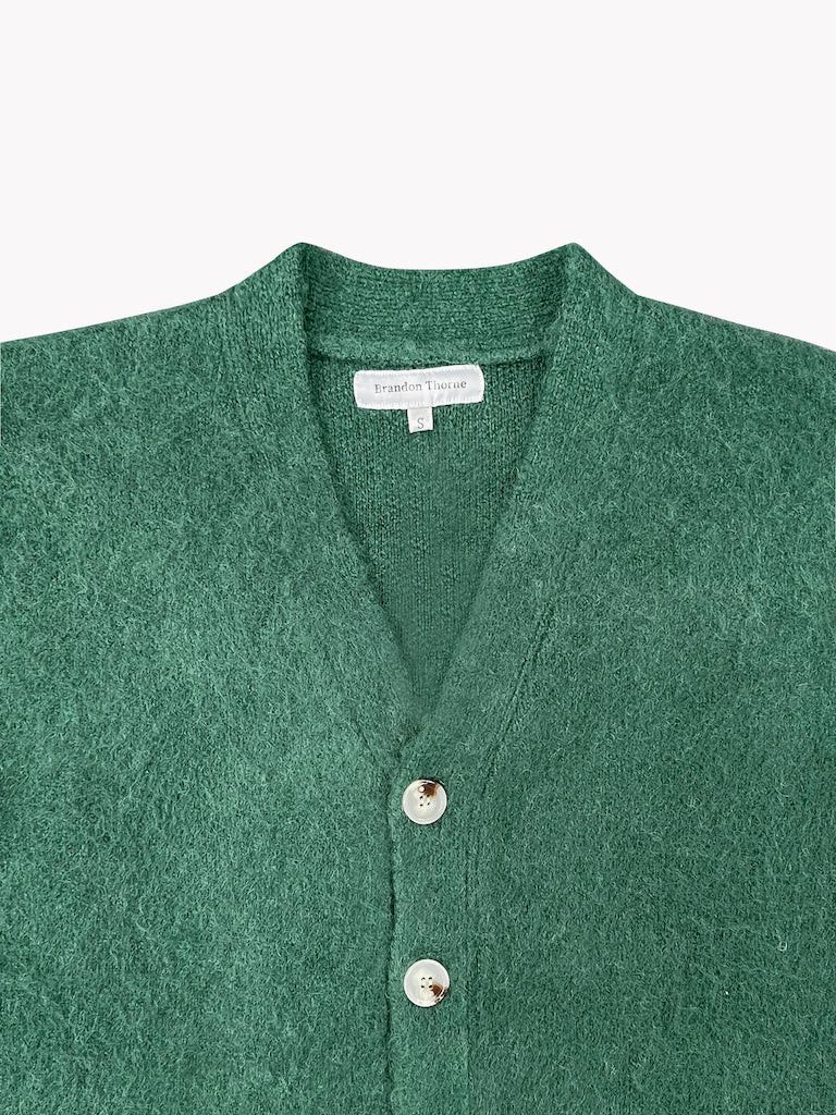 Vintage Shag Cardigan Knit Green Size US XS / EU 42 / 0 - 3 Thumbnail