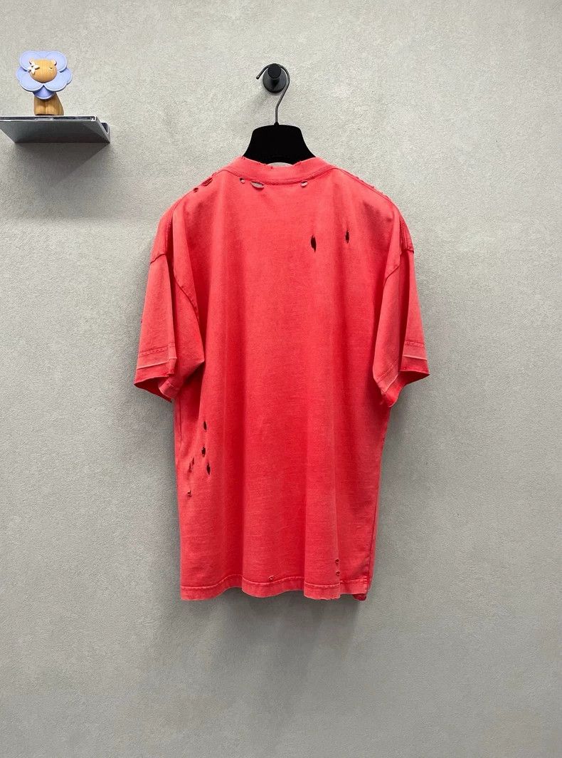 Balenciaga Balenciaga Orange Red Logo Printed Short Sleeve Size US XS / EU 42 / 0 - 2 Thumbnail