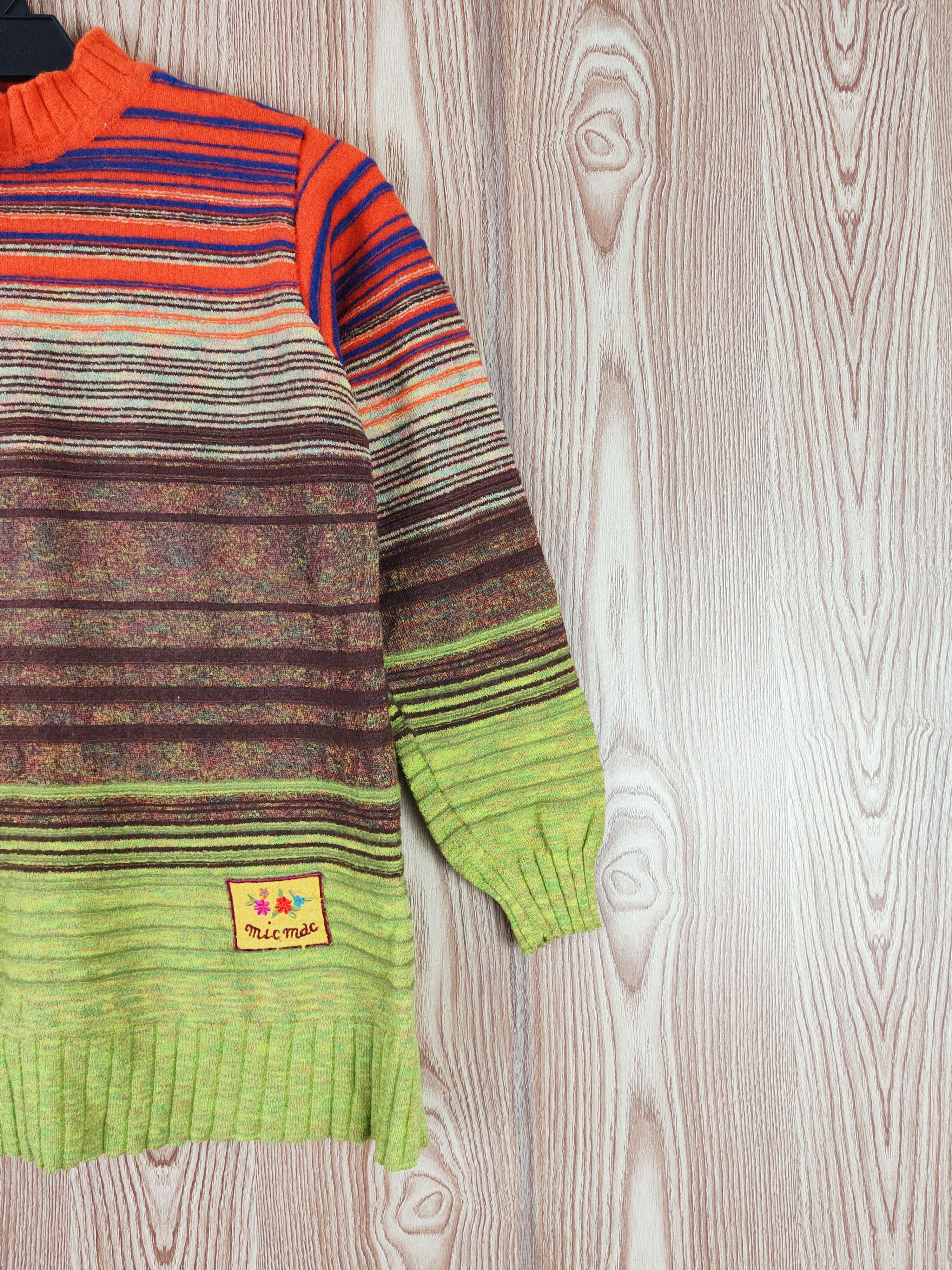 Homespun Knitwear × Japanese Brand × Vintage Japanese Brand Green Orange Knitwear Sweatshirts #W308 Size M / US 6-8 / IT 42-44 - 5 Thumbnail