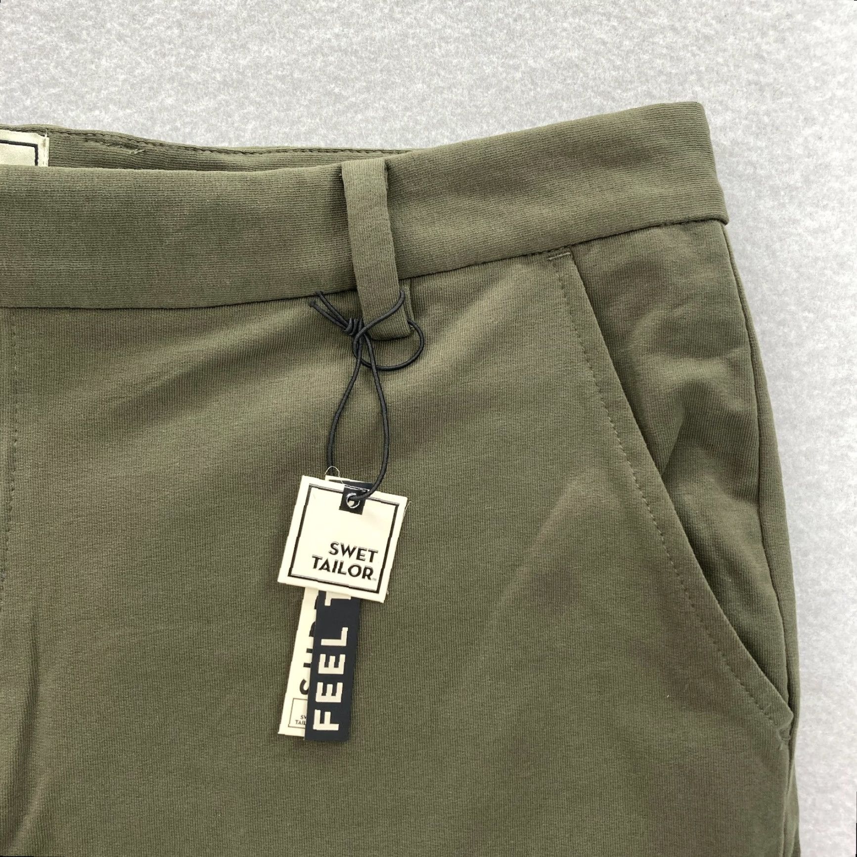 Vintage Swet Tailor Everyday Chino Shorts Mens 36 Army Green Stretch Casual Athletic NWT Size US 36 / EU 52 - 3 Thumbnail