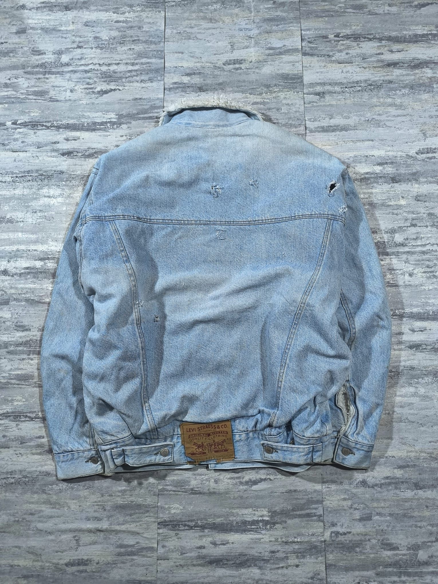 Levi's vintage levis 70598 denim sherpa trucker jacket made in usa Size US XL / EU 56 / 4 - 16 Thumbnail