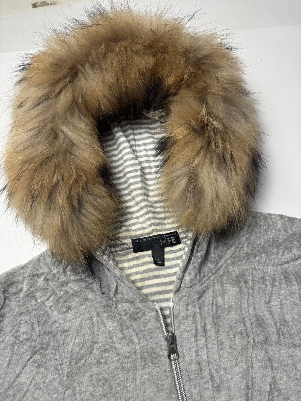 If Six Was Nine × Japanese Brand × Le Grande Bleu (L.G.B.) Velvet Fur Hoodie MFE Grey Lgb Style Size US L / EU 52-54 / 3 - 4 Thumbnail