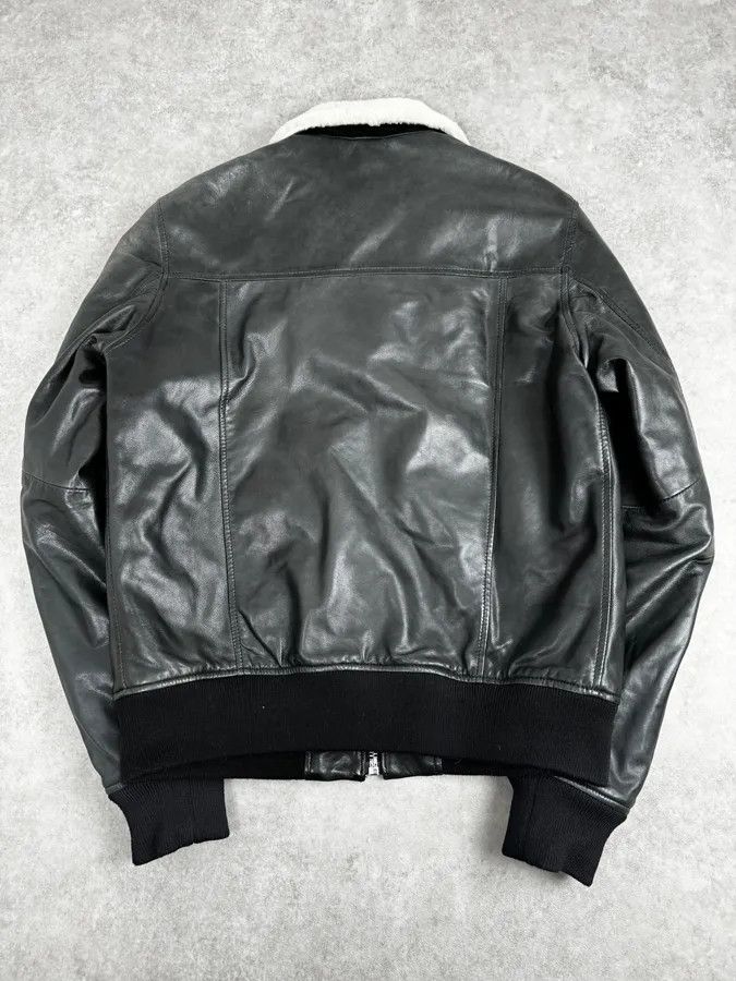 Just Cavalli AW2015 Cavalli Black Aviator Leather Jacket Size US M / EU 48-50 / 2 - 4 Thumbnail
