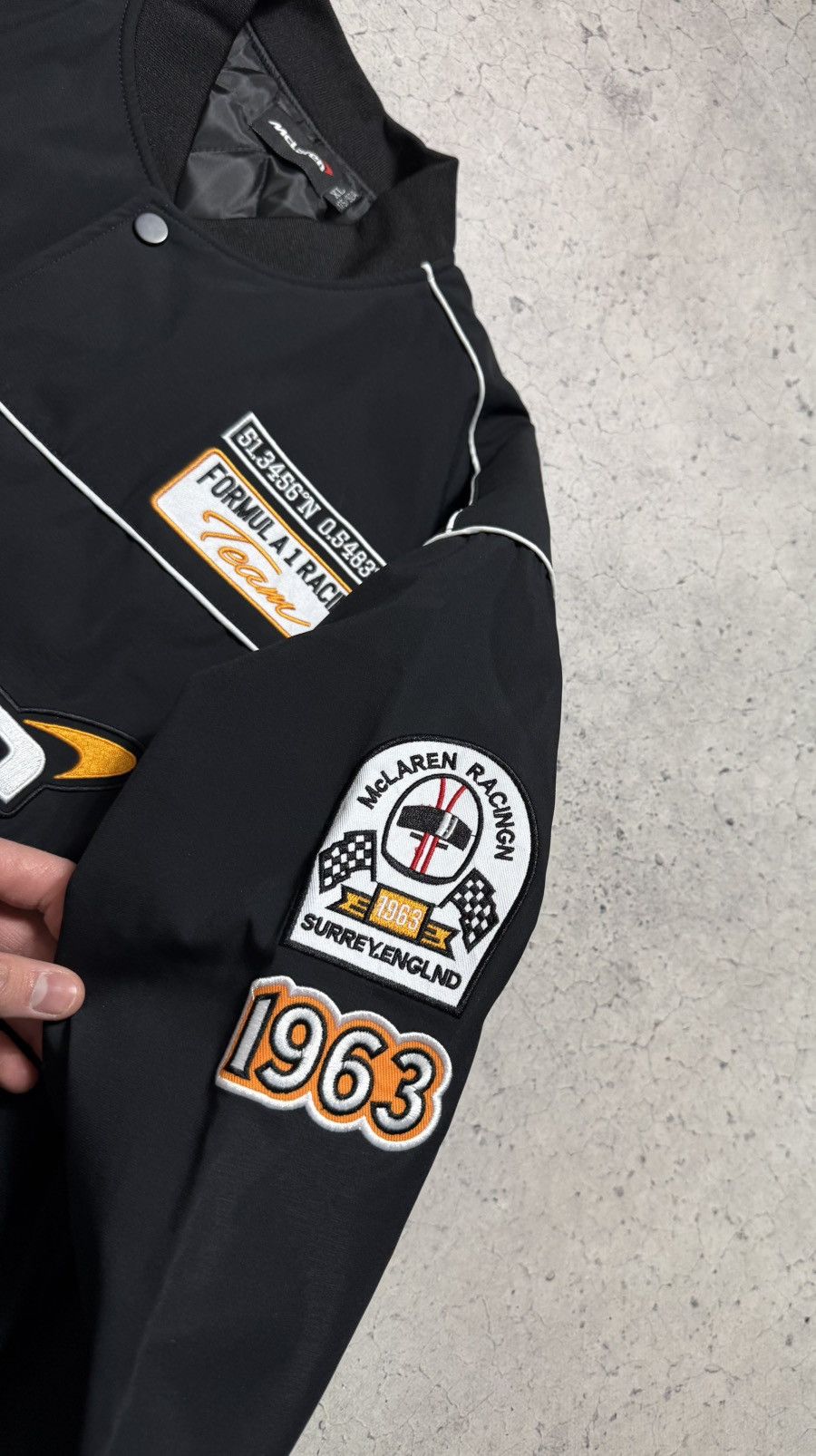 Malcolm McLaren Mclaren F1 Formula Racing Bomber Jacket Black Vintage Size US XL / EU 56 / 4 - 8 Thumbnail