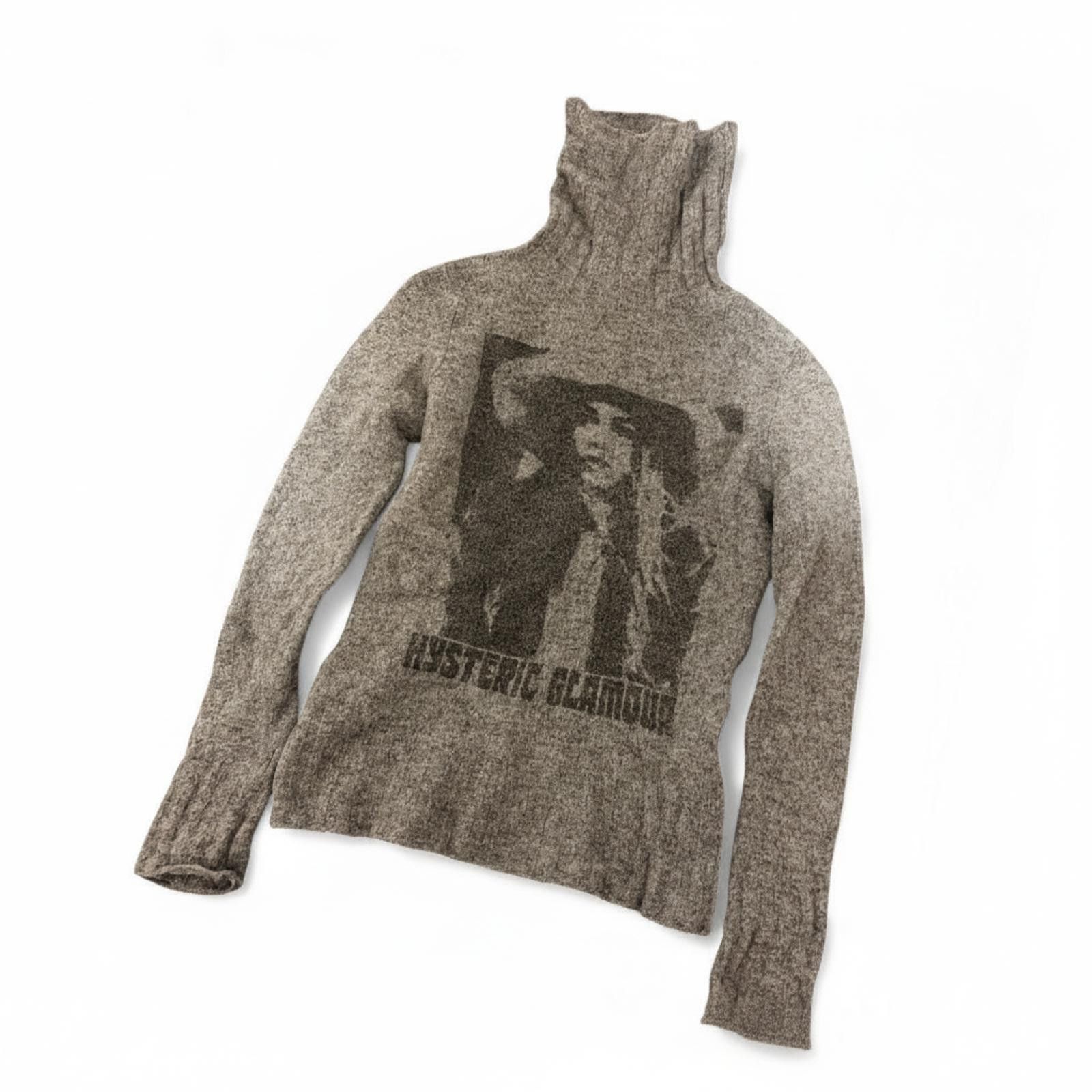 Hysteric Glamour Hysteric Glamour - Women's Grey Turtleneck Sweater with Logo Size M / US 6-8 / IT 42-44 - 1 Thumbnail