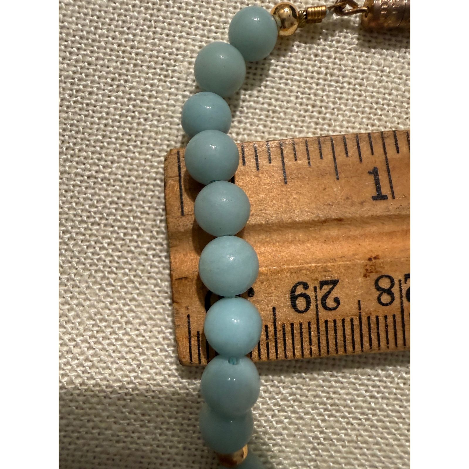 Other Seafoam Green Dyed Quartz Bead Necklace 26.5” Vintage Size ONE SIZE - 2 Thumbnail