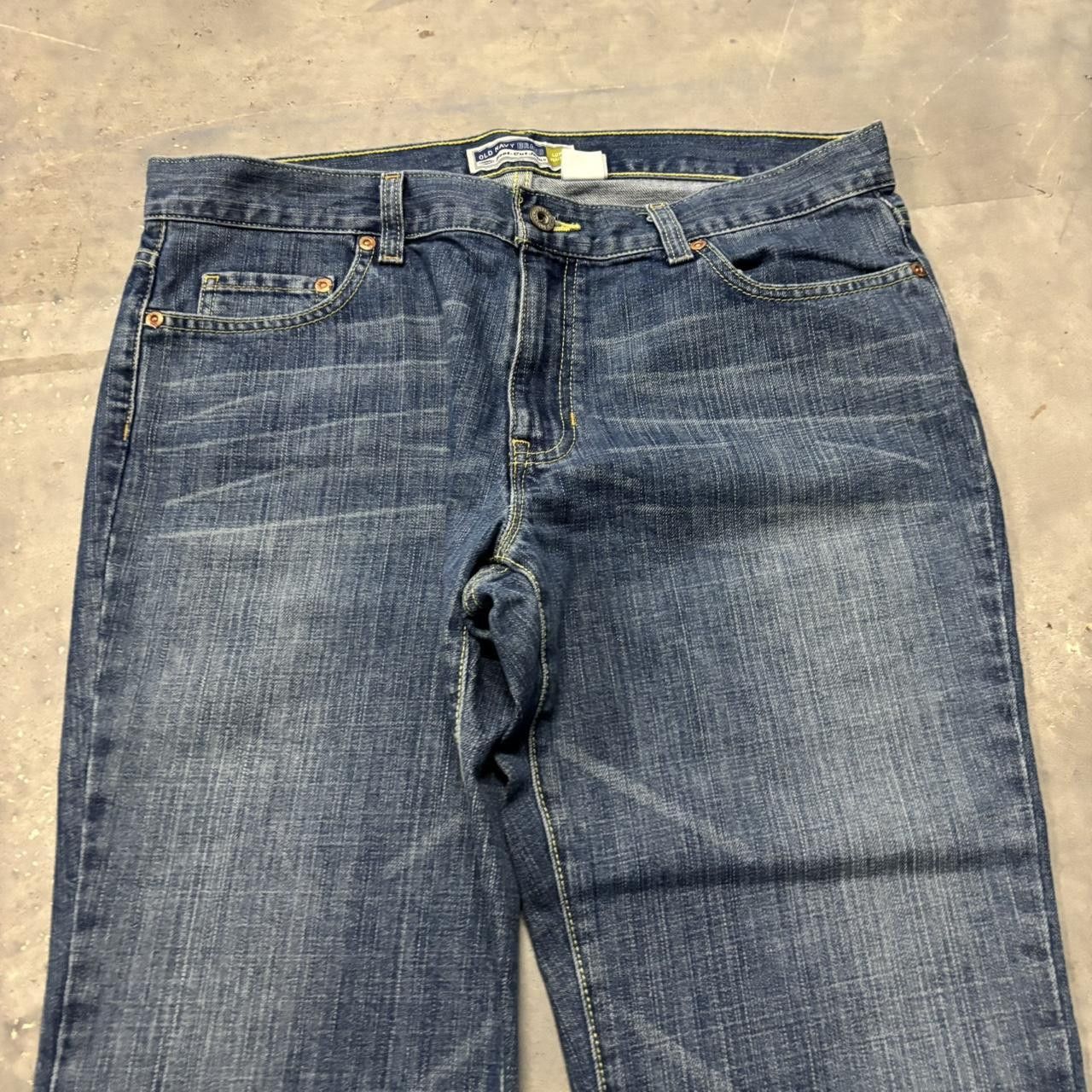 Japanese Brand × Vintage Crazy Vintage Y2K/2000s Grunge Dark Wash Bootcut Denim Jeans! Size US 34 / EU 50 - 5 Thumbnail