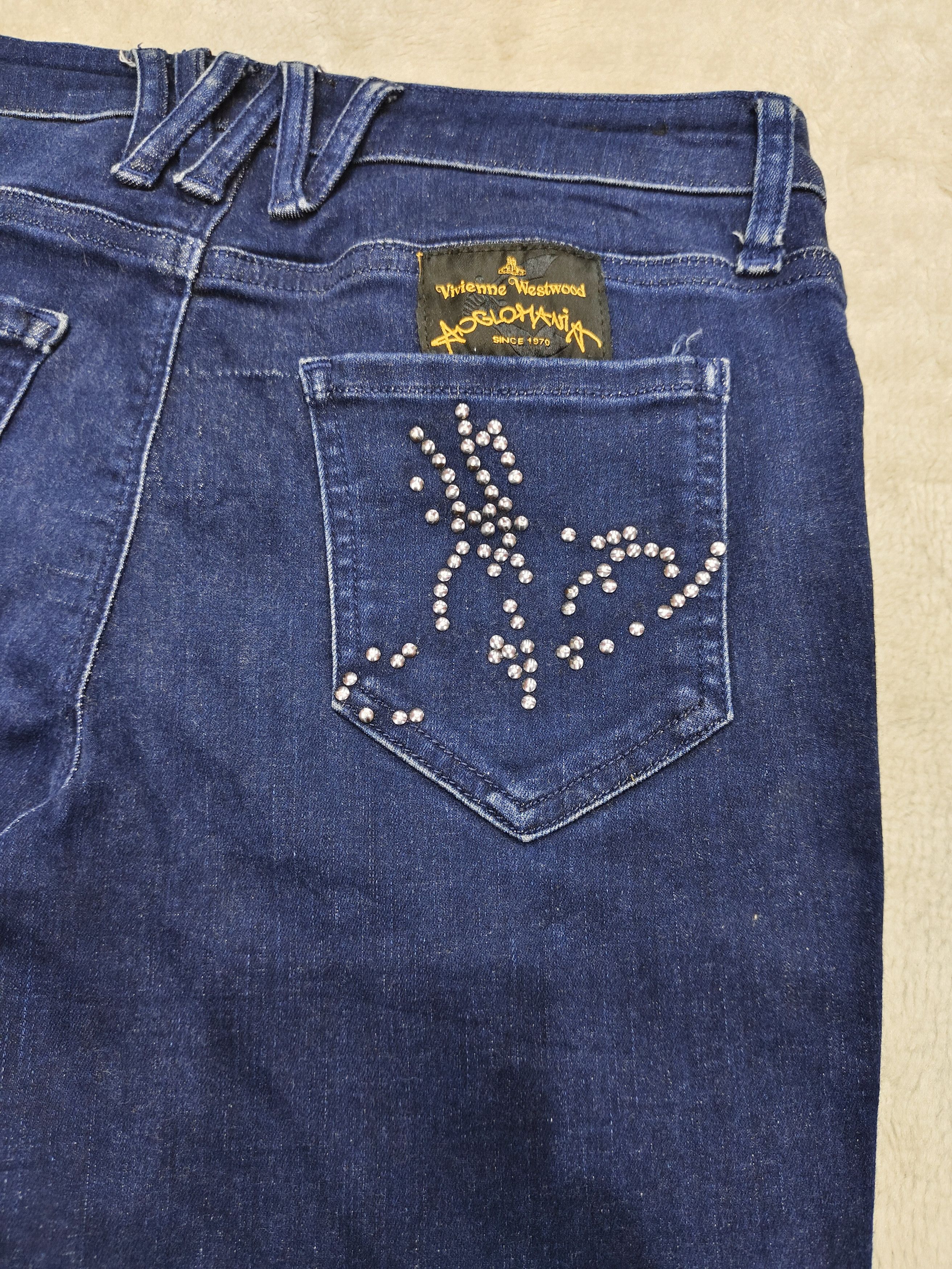 Vivienne Westwood V.W🇬🇧 Studded Orb Pocket Punk Rock Wash Skinny Jeans Size 28" / US 6 / IT 42 - 3 Thumbnail
