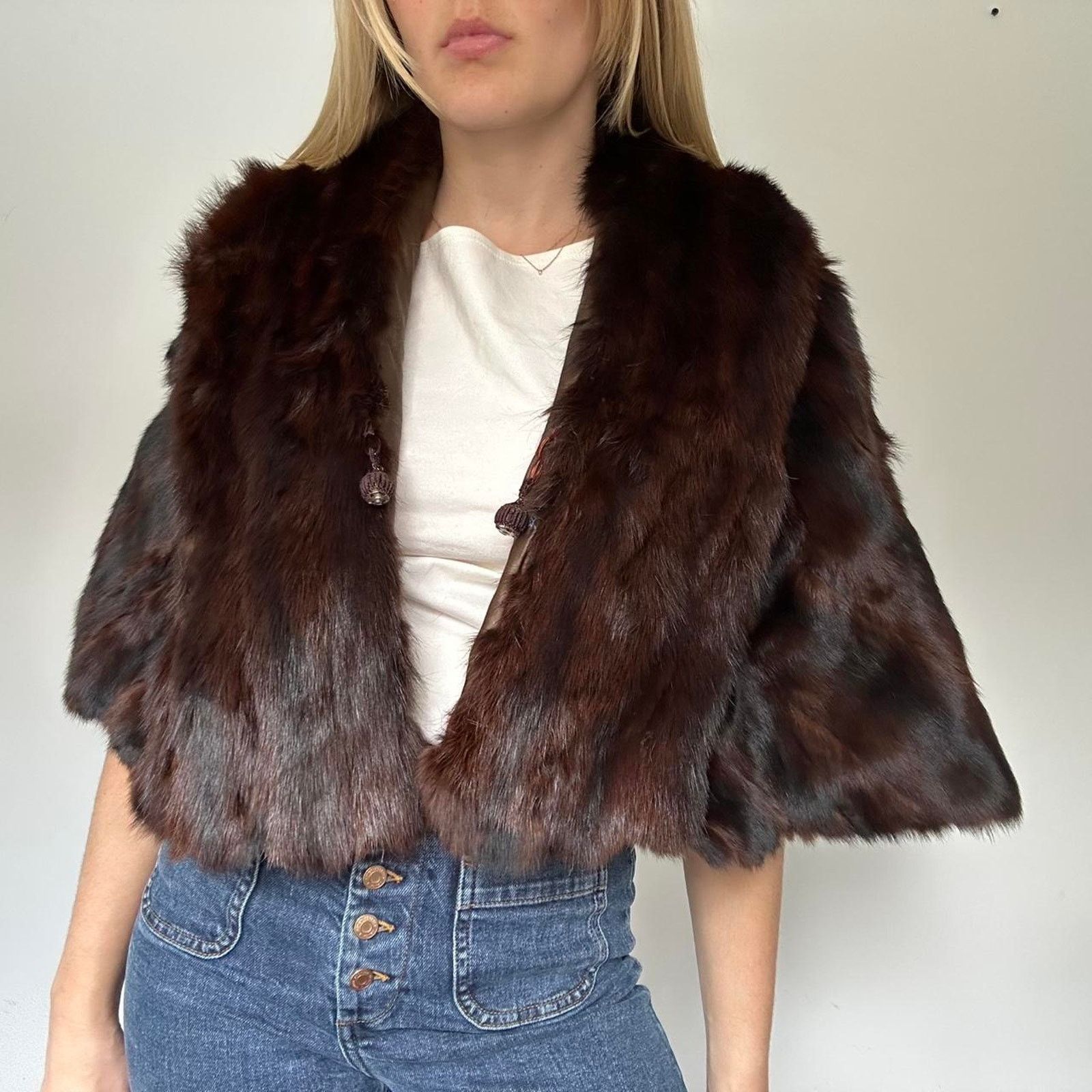 Other Vintage Fur Cape / Capelet (One Size) Size ONE SIZE - 4 Thumbnail