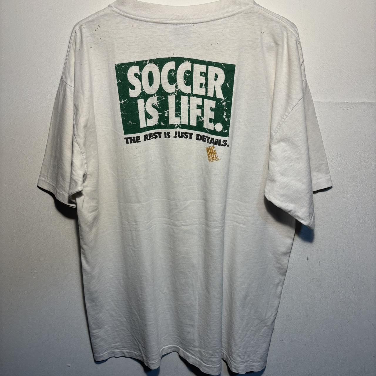 Vintage Vintage 90s “Fear Smells” Hardcore Soccer Futbol T-shirt Size US XL / EU 56 / 4 - 2 Thumbnail