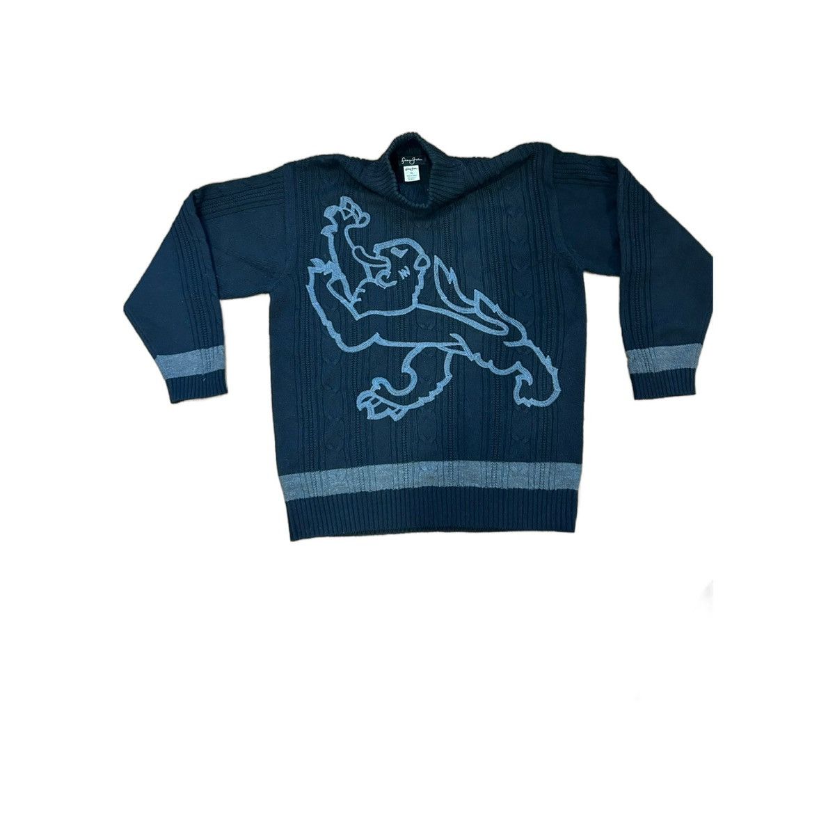 Sean John VTG Sean John Wool Blend Sweater Black Lion Embroidered 90s Size US XL / EU 56 / 4 - 5 Thumbnail