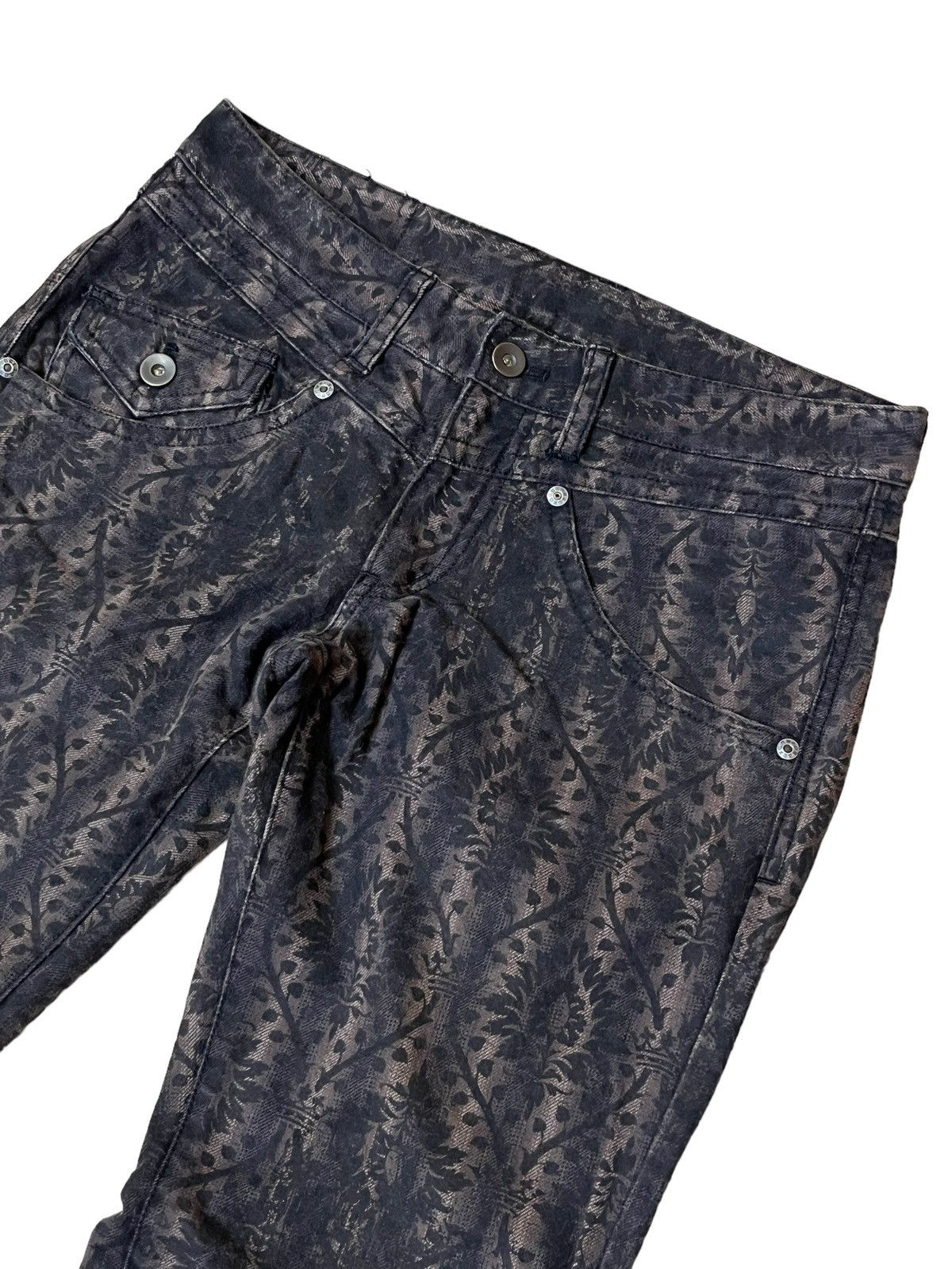Japanese Brand SICK Y2K JAPANESE CULT CUSTOM CULTURE LOW RISE FLARED JEAN Size US 29 - 3 Thumbnail