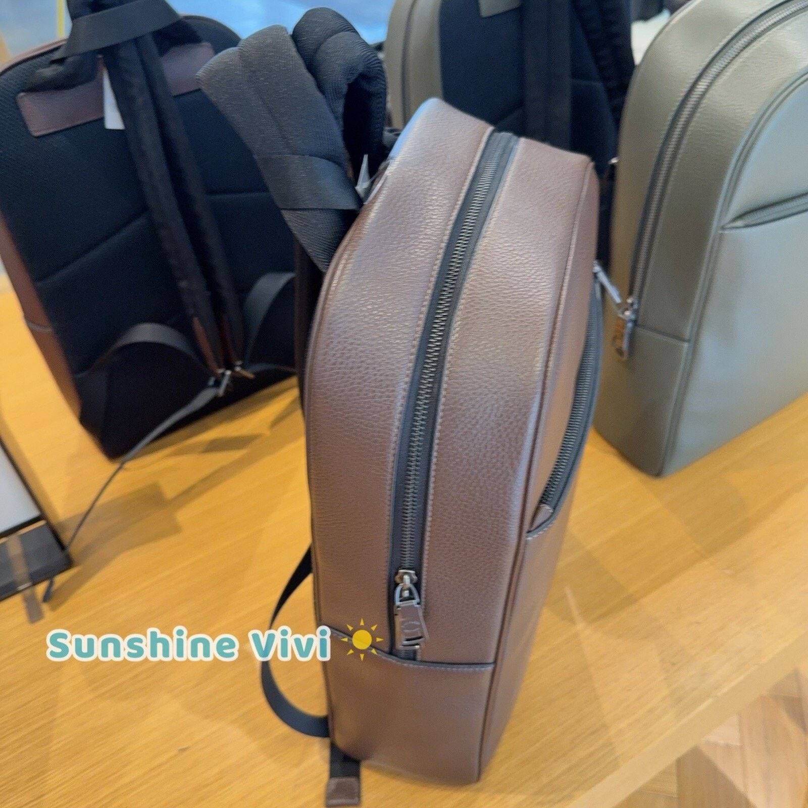 Coach NWT Coach Men's Owen Backpack Qb/Maple CAJ66 Leather Size ONE SIZE - 2 Thumbnail