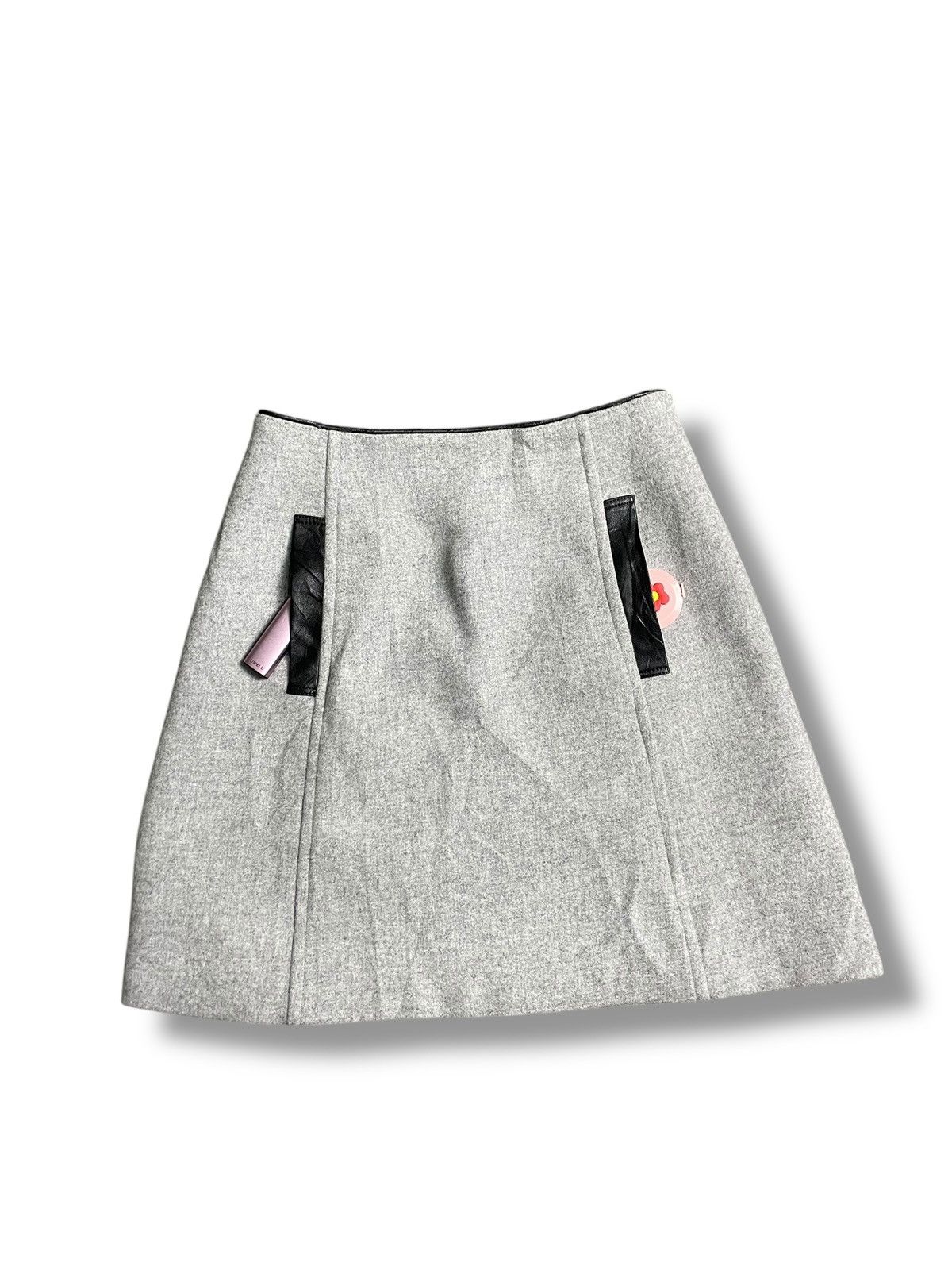Japanese Brand Design Works Women’s Light Grey Skirt (26) Size 26" / US 2 / IT 38 - 2 Thumbnail