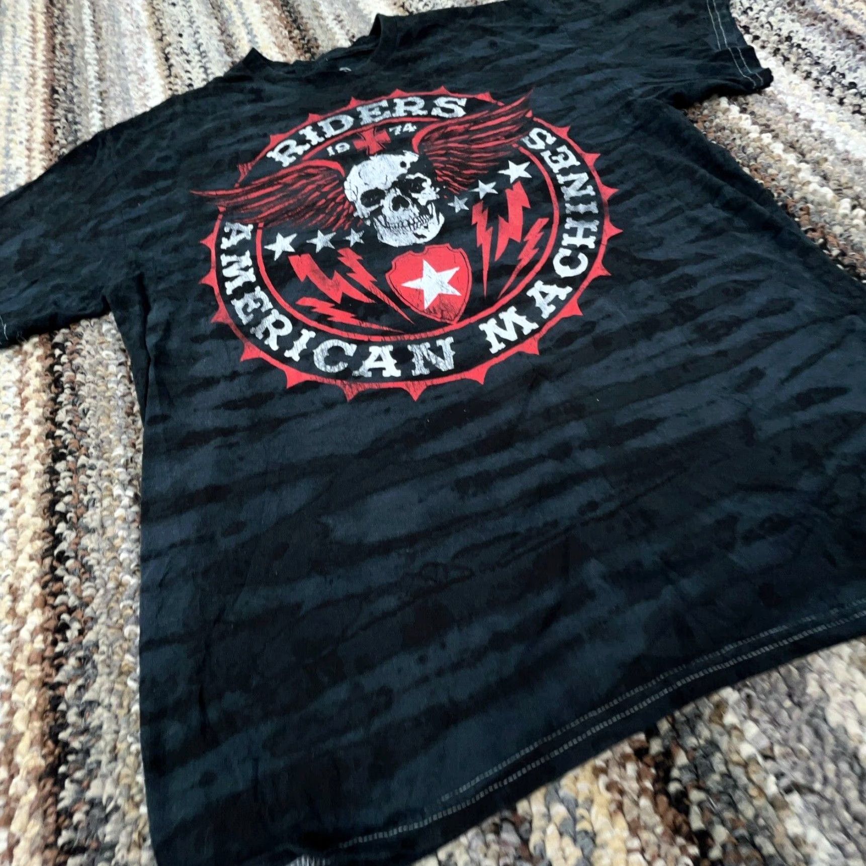 Vintage MMA Elite Shirt Men Large Black Y2K Tee American Machines Skull MMA Faded Wings Shirt Size US L / EU 52-54 / 3 - 7 Thumbnail
