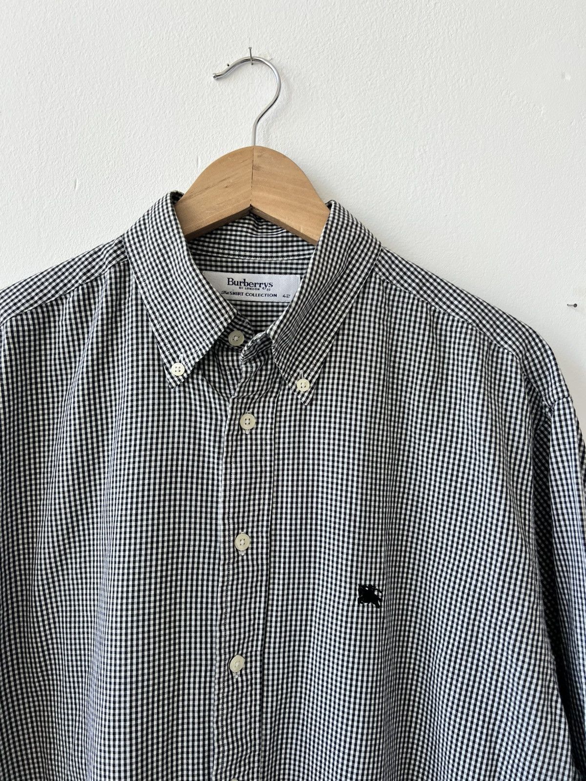 Burberry × Vintage 🩸RARE🩸Vintage Burberrys London 90s Checkered Shirts Size US L / EU 52-54 / 3 - 7 Thumbnail