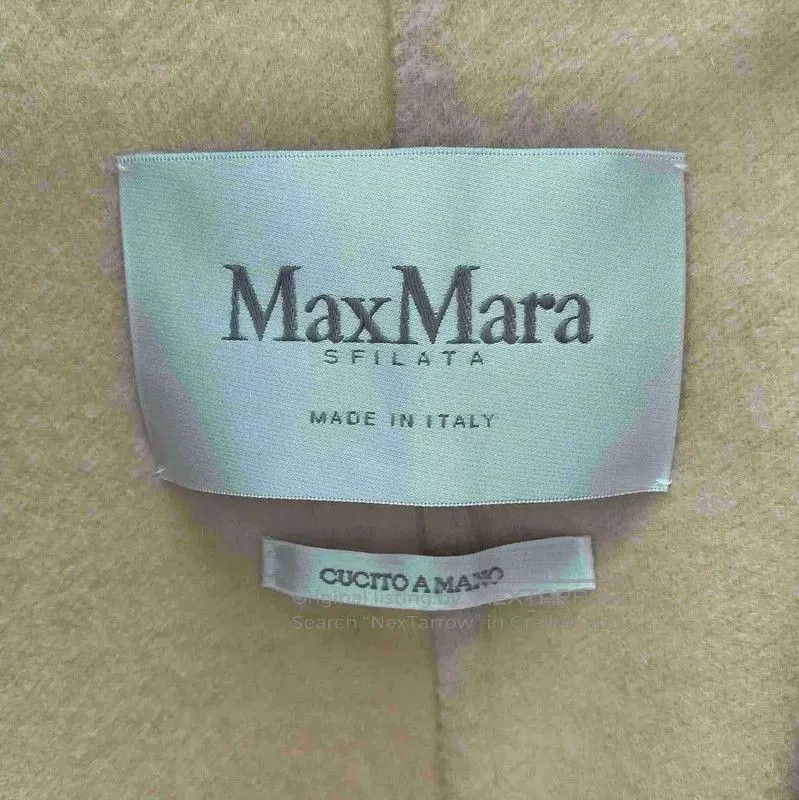 Max Mara MaxMara Khaki Wool Long Coat for Women . Size M / US 6-8 / IT 42-44 - 3 Thumbnail