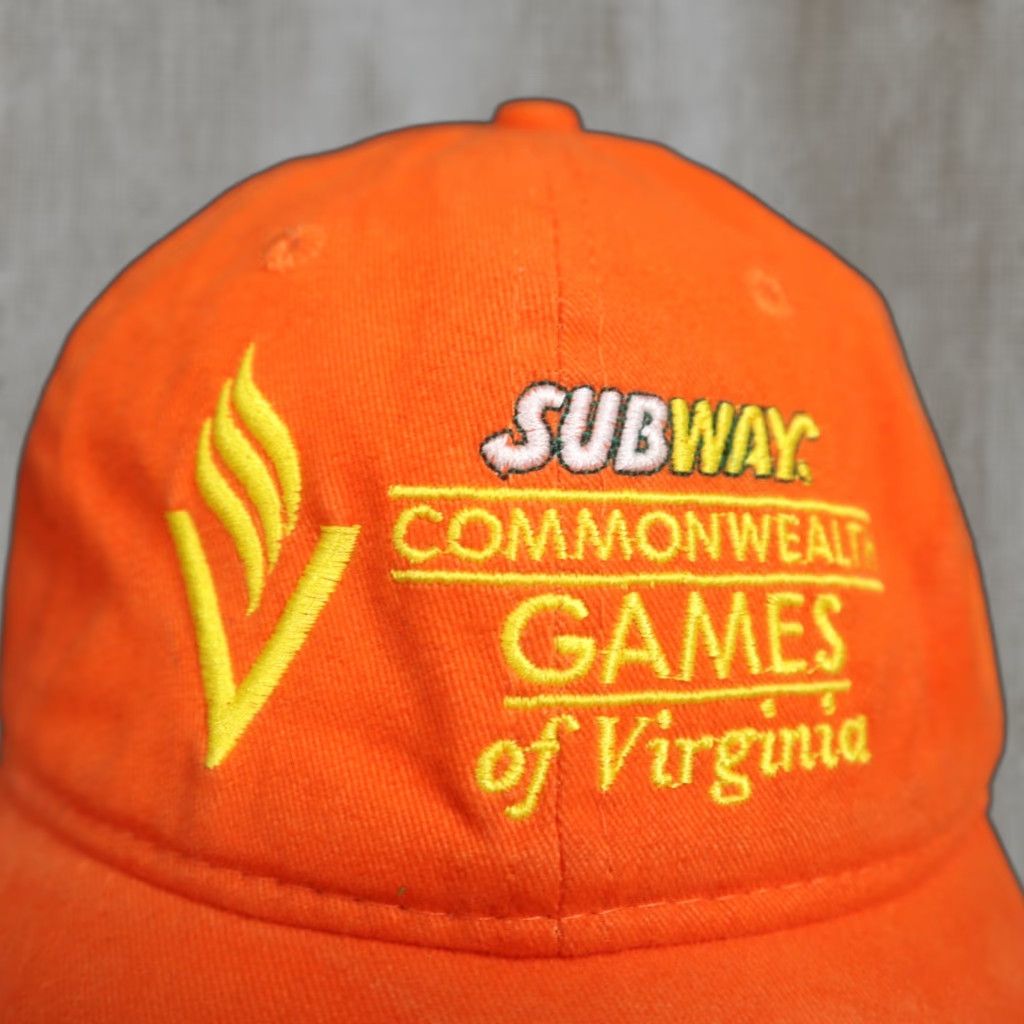 Vintage VINTAGE Subway Hat Unisex Adults Adjustable Strapback Trucker Cap Orange Canvas Cotton Polyester 90s Employee Subway Theme Mens Womens Size ONE SIZE - 1 Thumbnail
