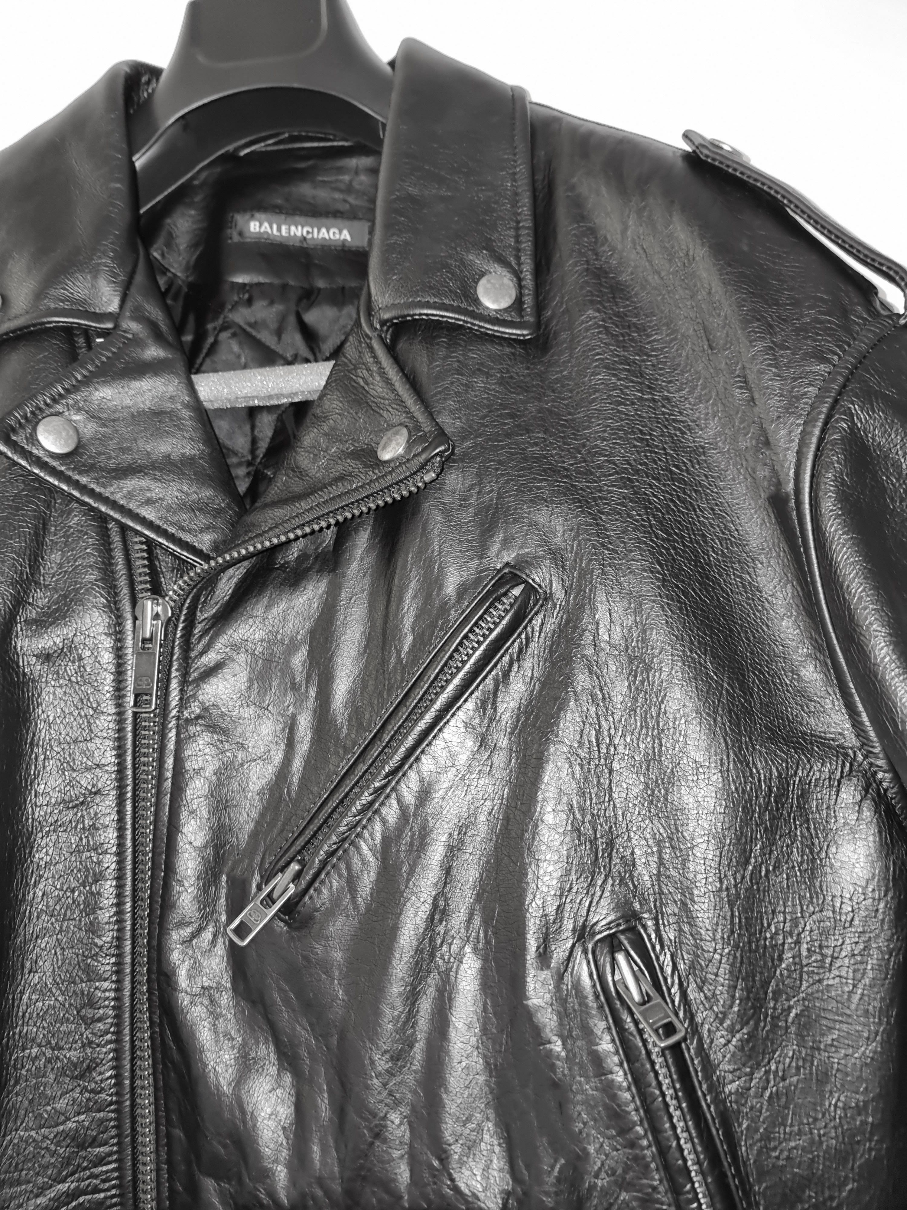Balenciaga BALENCIAGA LEATHER JACKET - GRAFFITI PRINT Size US S / EU 44-46 / 1 - 4 Thumbnail
