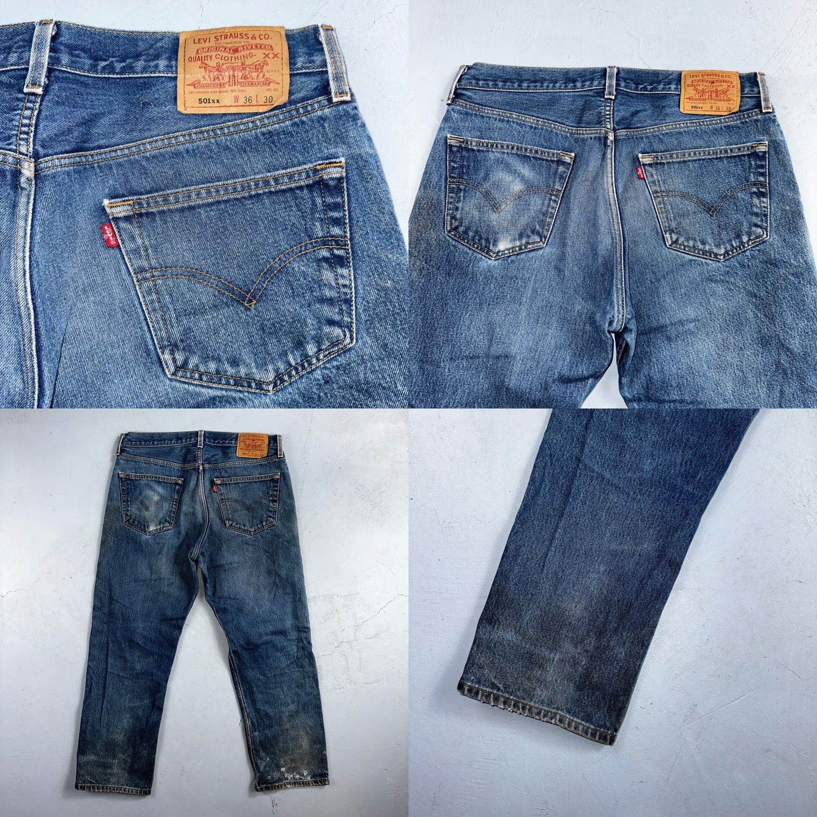 Levi's VINTAGE Levi's 501 Jeans Straight Men 36x30 Medium Blue Denim 90s 90s Mexico Y2K Classic Size US 36 / EU 52 - 10 Thumbnail