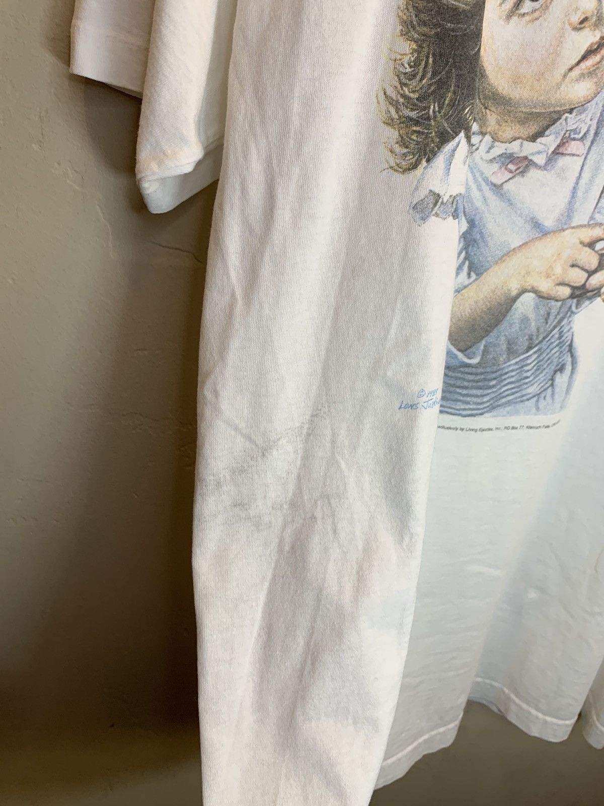 Vintage *RARE* Vintage 80’s Jesus What Happened To Your Hand T-Shirt Size US L / EU 52-54 / 3 - 13 Thumbnail