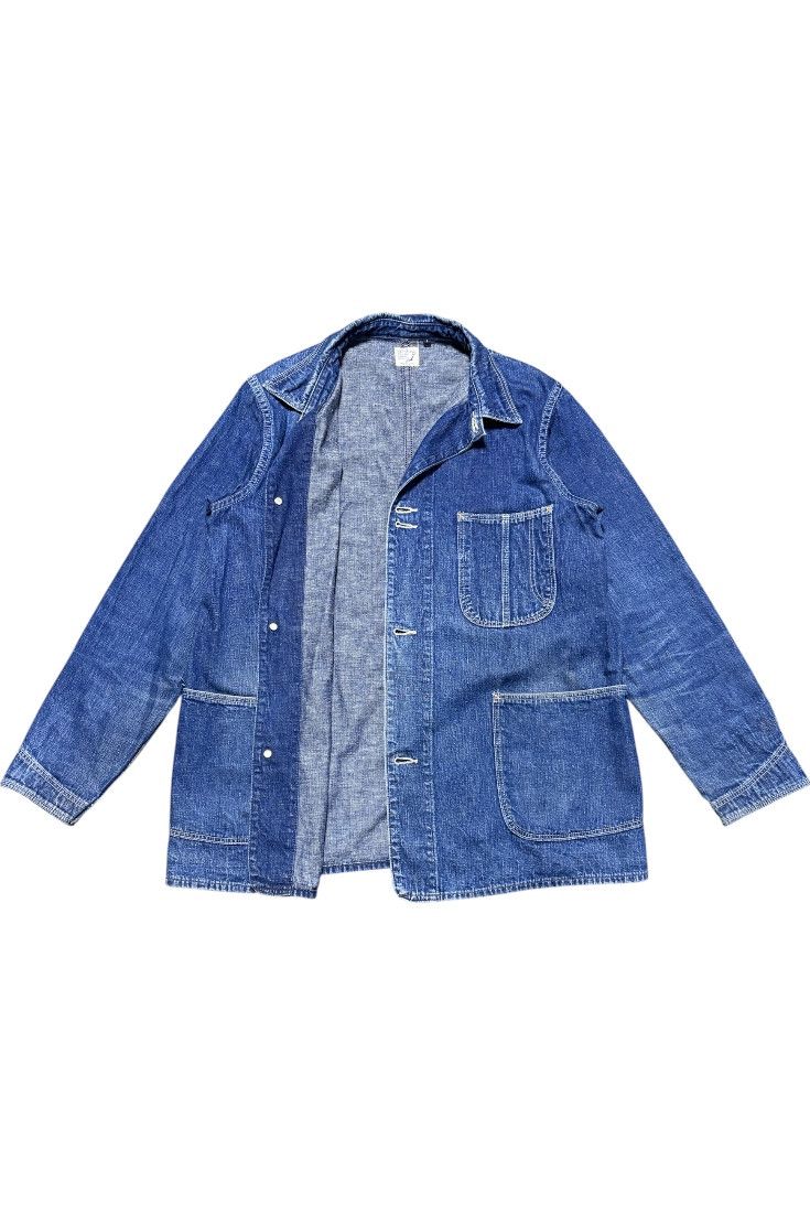 Orslow Vintage 40's ORSLOW Chore Jacket Denim Size US S / EU 44-46 / 1 - 2 Thumbnail