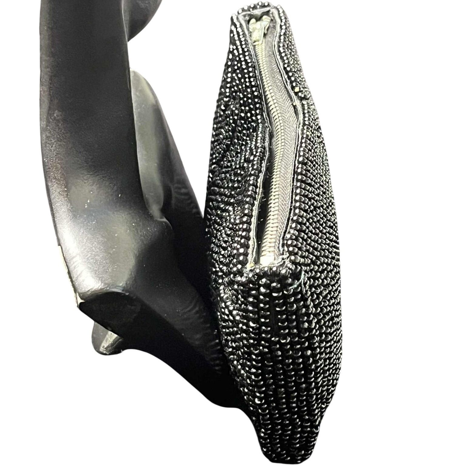 Other 90s Black Beaded Heart Clutch Size ONE SIZE - 3 Thumbnail