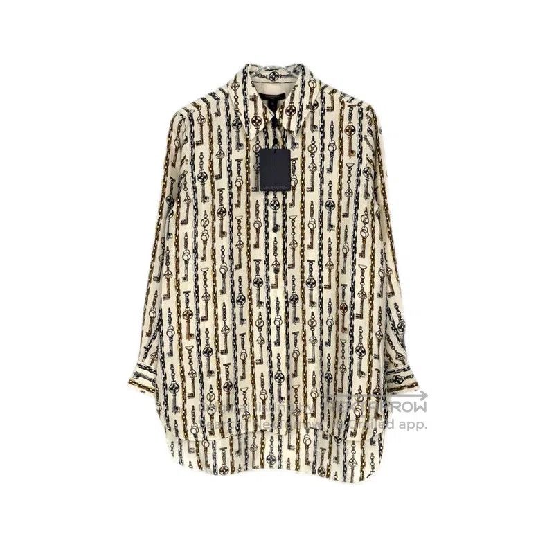 Louis Vuitton Louis Vuitton White cord pattern mulberry silk shirt Size XS / US 0-2 / IT 36-38 - 1 Thumbnail