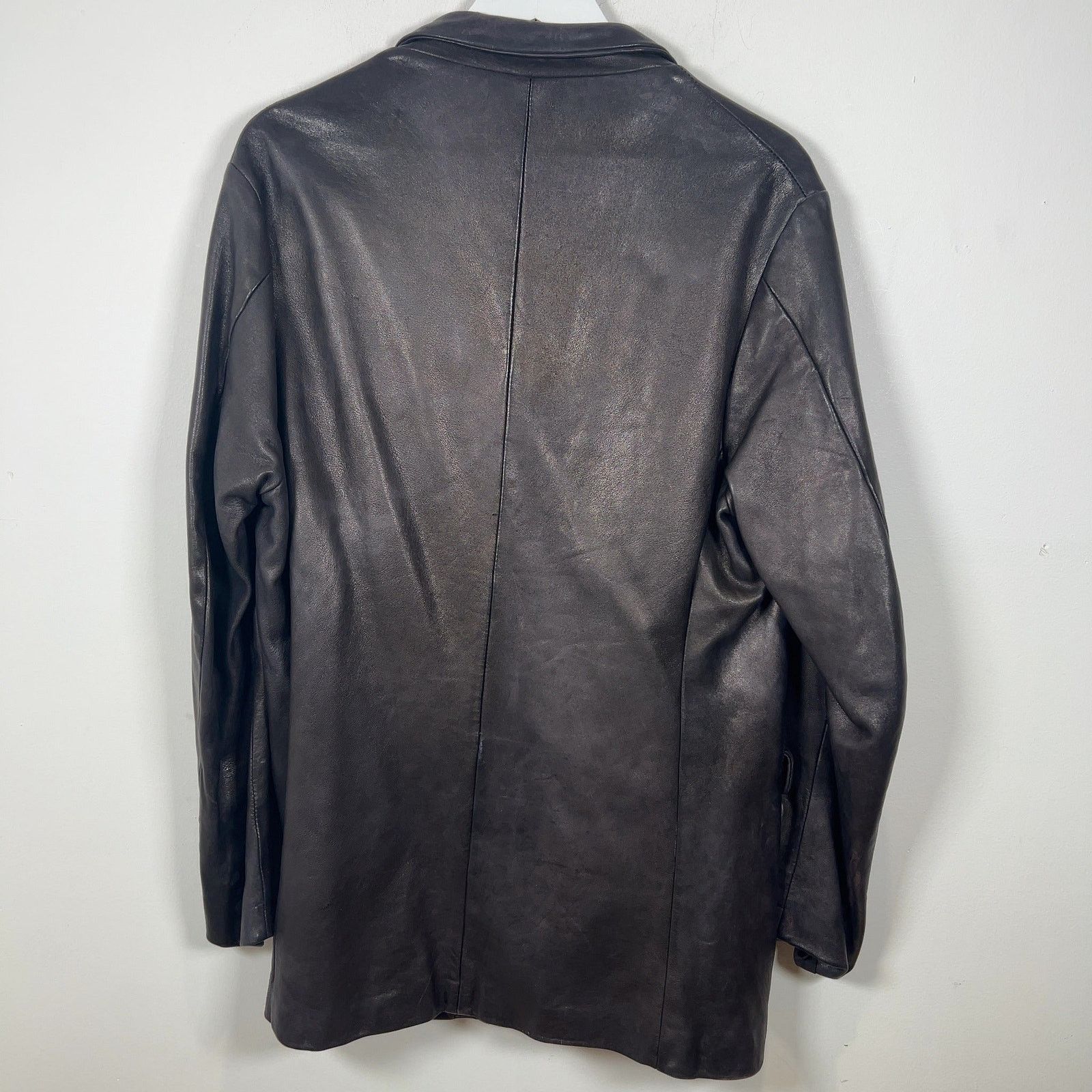 Giorgio Brato Giorgio Brato Leather Blazer Size 40S - 2 Thumbnail