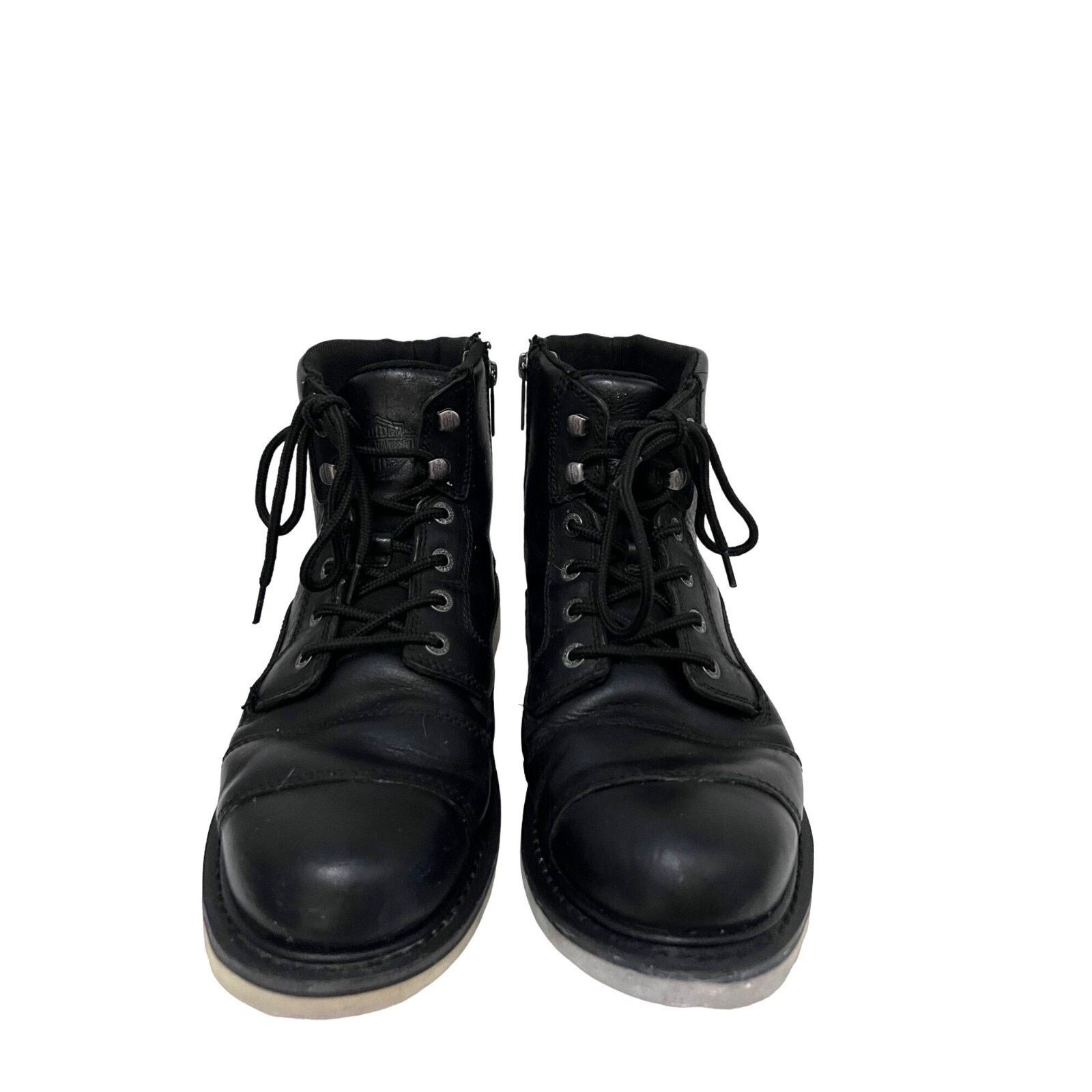 Harley Davidson Harley Davidson Black Leather Zip Up Ankle Boots US 11.5M Size US 11 / EU 44 - 3 Thumbnail