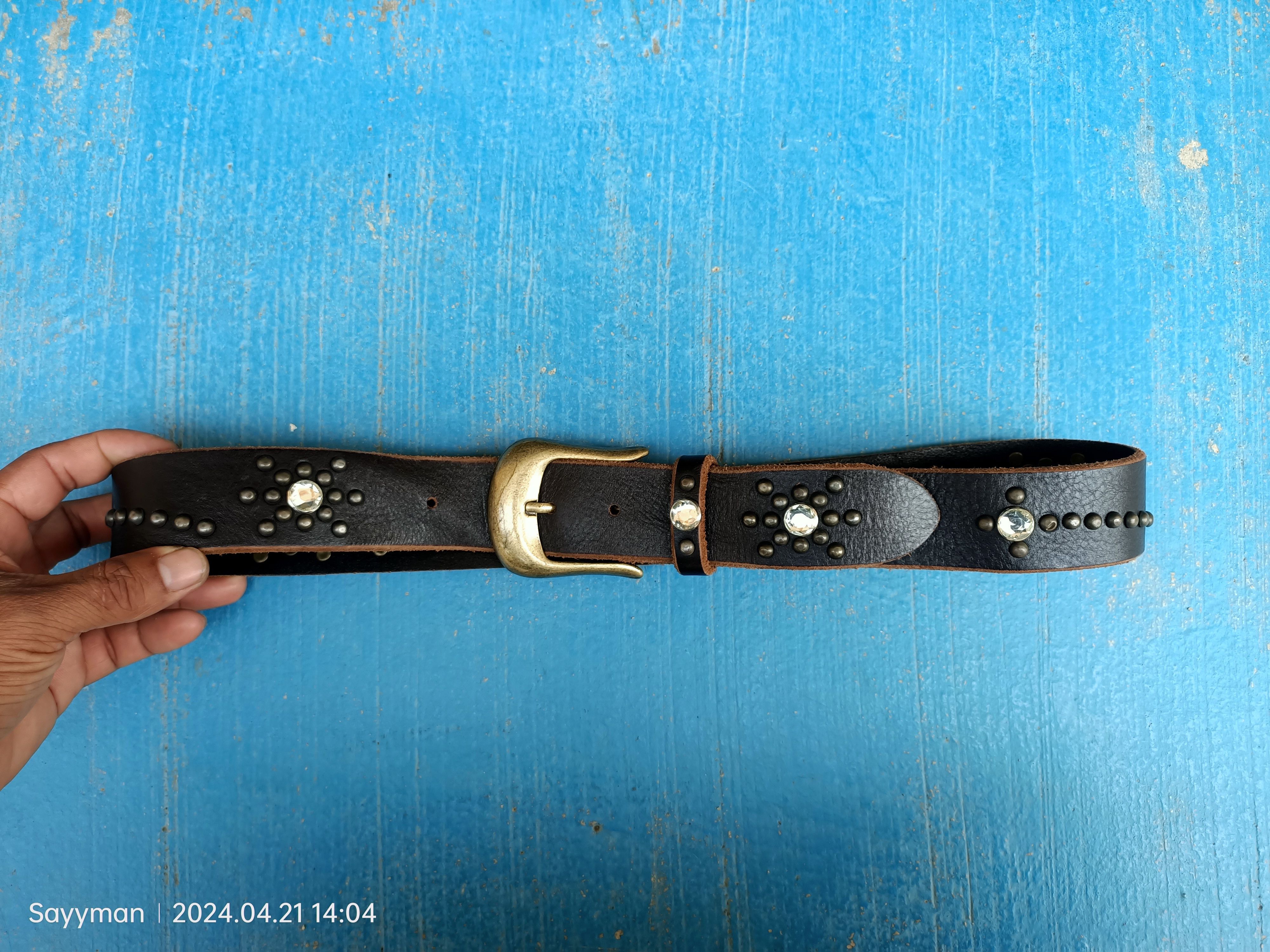 Hysteric Glamour × Japanese Brand Japan Studed jewel gemstones metal leather navajo disco belt Size ONE SIZE - 2 Thumbnail