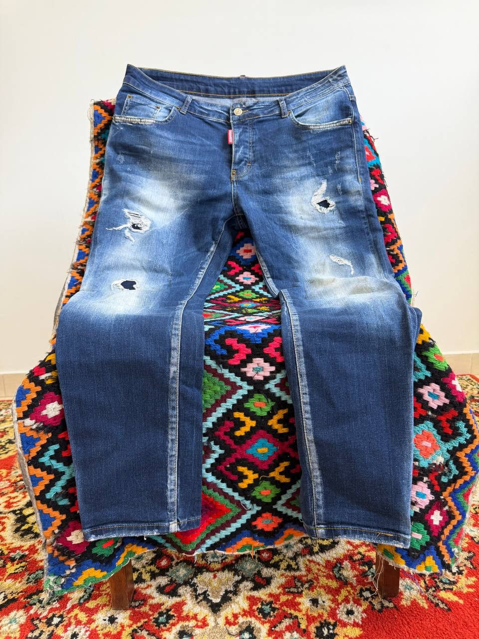 Dsquared2 Dsquared2 Distressed Washed Drip Luxury Y2K Jeans Size US 32 / EU 48 - 1 Thumbnail
