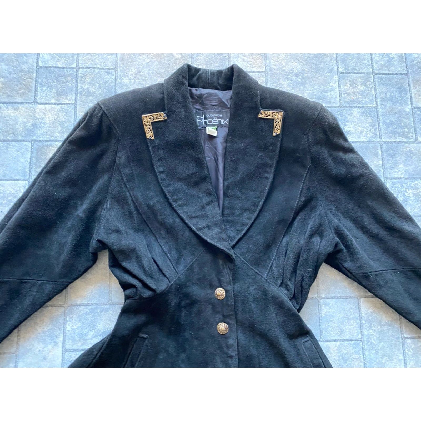 Vintage VINTAGE Outerwear By Phoenix Coat Leather Black S Womens Damaged Made In USA Size S / US 4 / IT 40 - 4 Thumbnail
