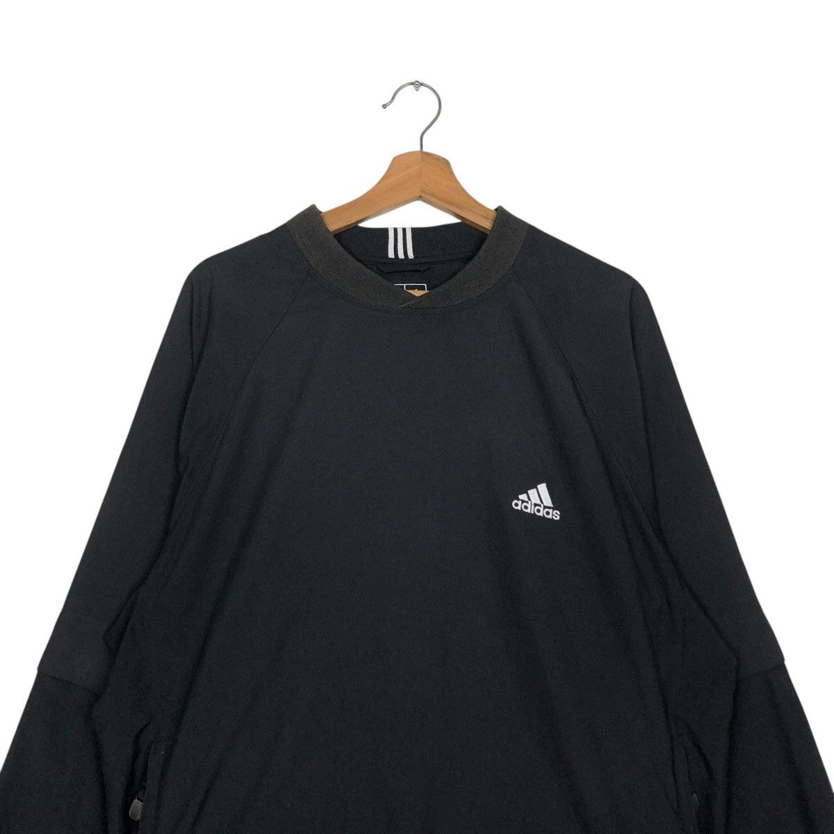 Adidas 🔥VINTAGE ADIDAS LONG SLEEVE CLIMAPROOF WIND RICH BLACK Size US L / EU 52-54 / 3 - 5 Thumbnail