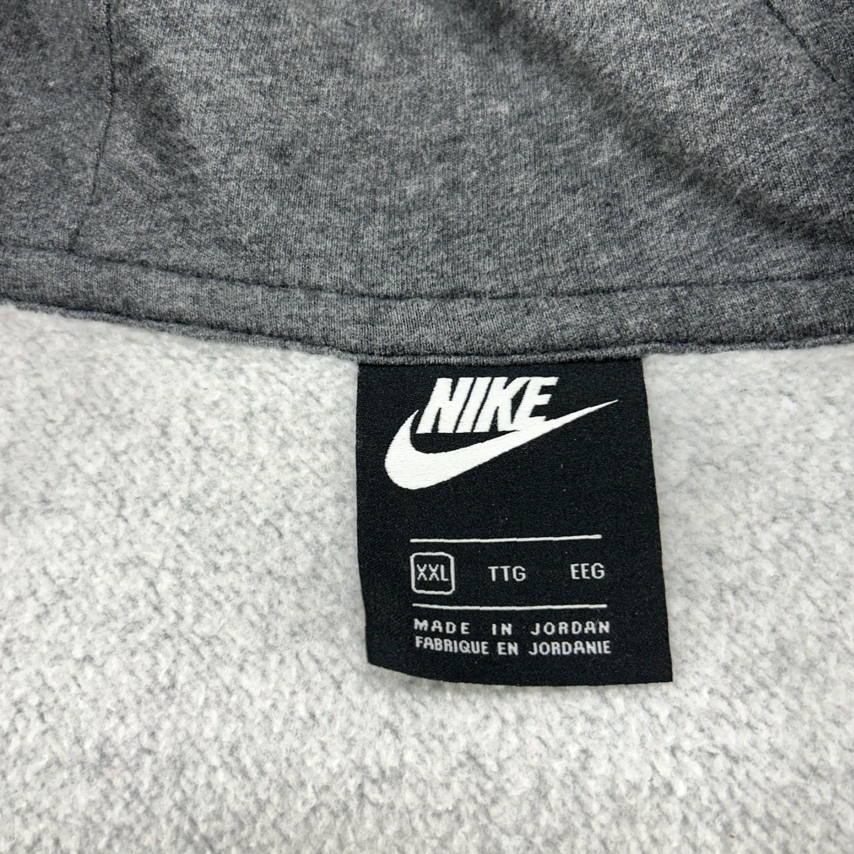 Nike Nike Hoodie Mens 2XL Grey Full Zip Sweatshirt Swoosh Club Fleece Cotton Polyester Heather Size US XXL / EU 58 / 5 - 7 Thumbnail