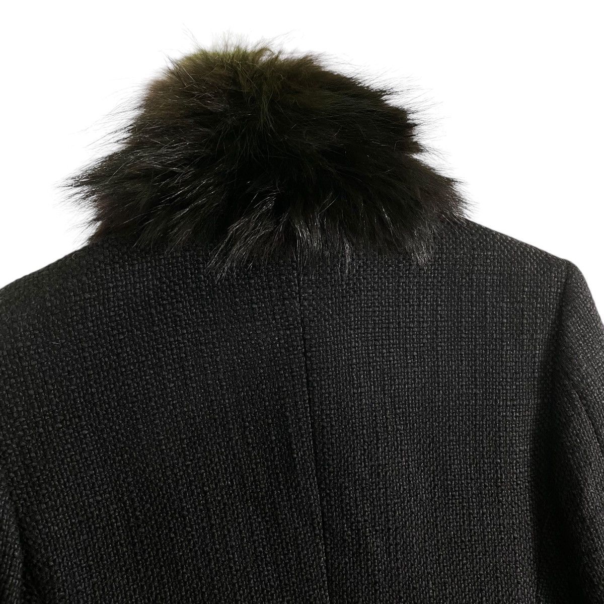 Versace × Versus Versace Vintage Versus Versace Fur Collar Long Button Jacket Size S / US 4 / IT 40 - 14 Thumbnail