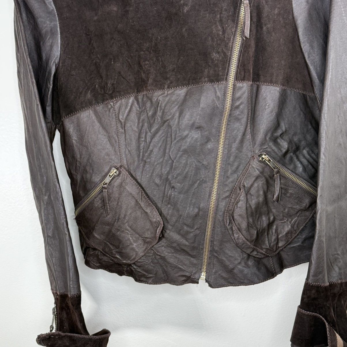 Vintage Illia Brown Leather & Suede Moto Jacket Women’s Size 4 Size S / US 4 / IT 40 - 3 Thumbnail