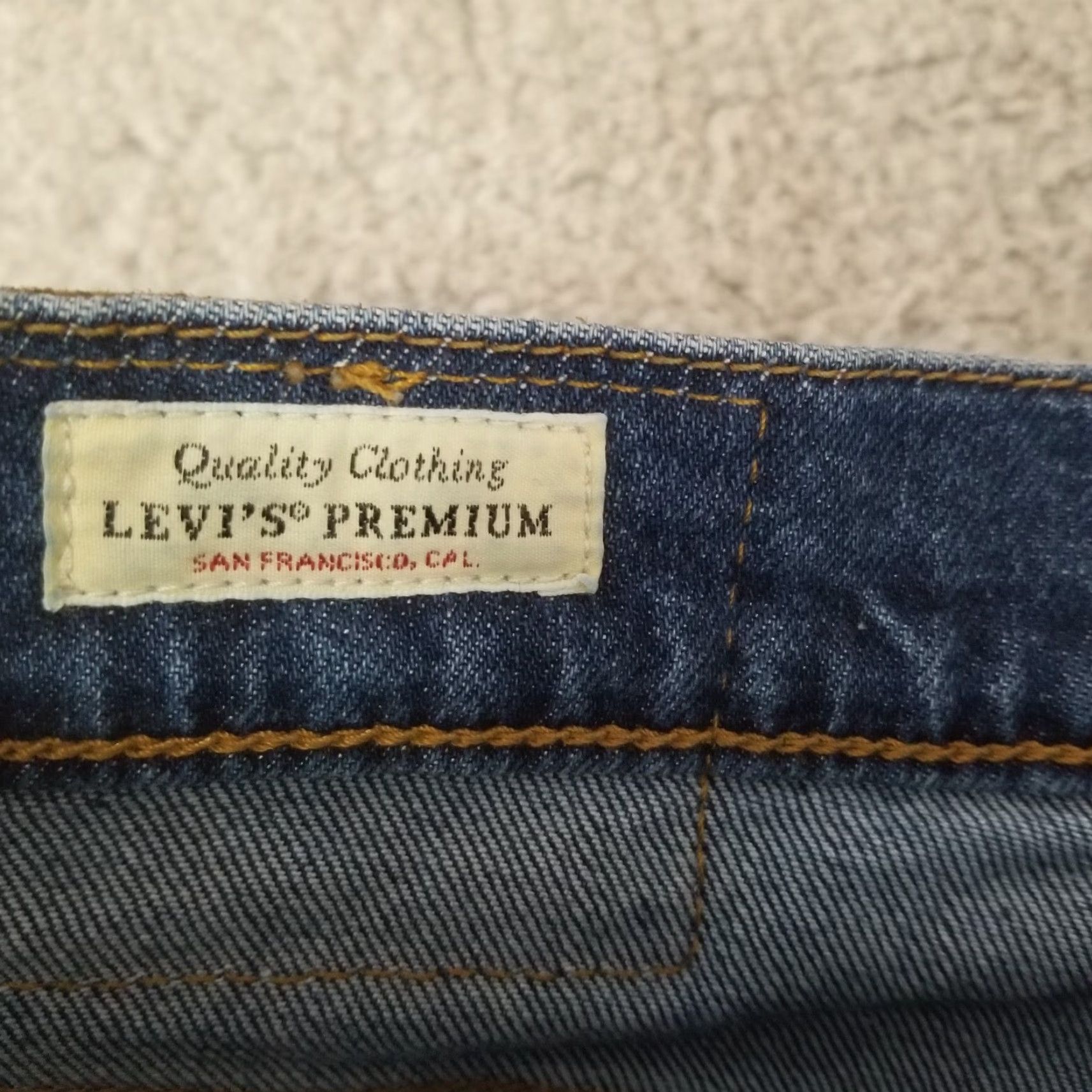 Levi's Levi's 512 Jeans Mens 29x30 Blue Straight Leg Cotton Premium Denim Stretch Regular 5-Pocket Design Belt Loops Zipper Button Size US 29 - 5 Thumbnail