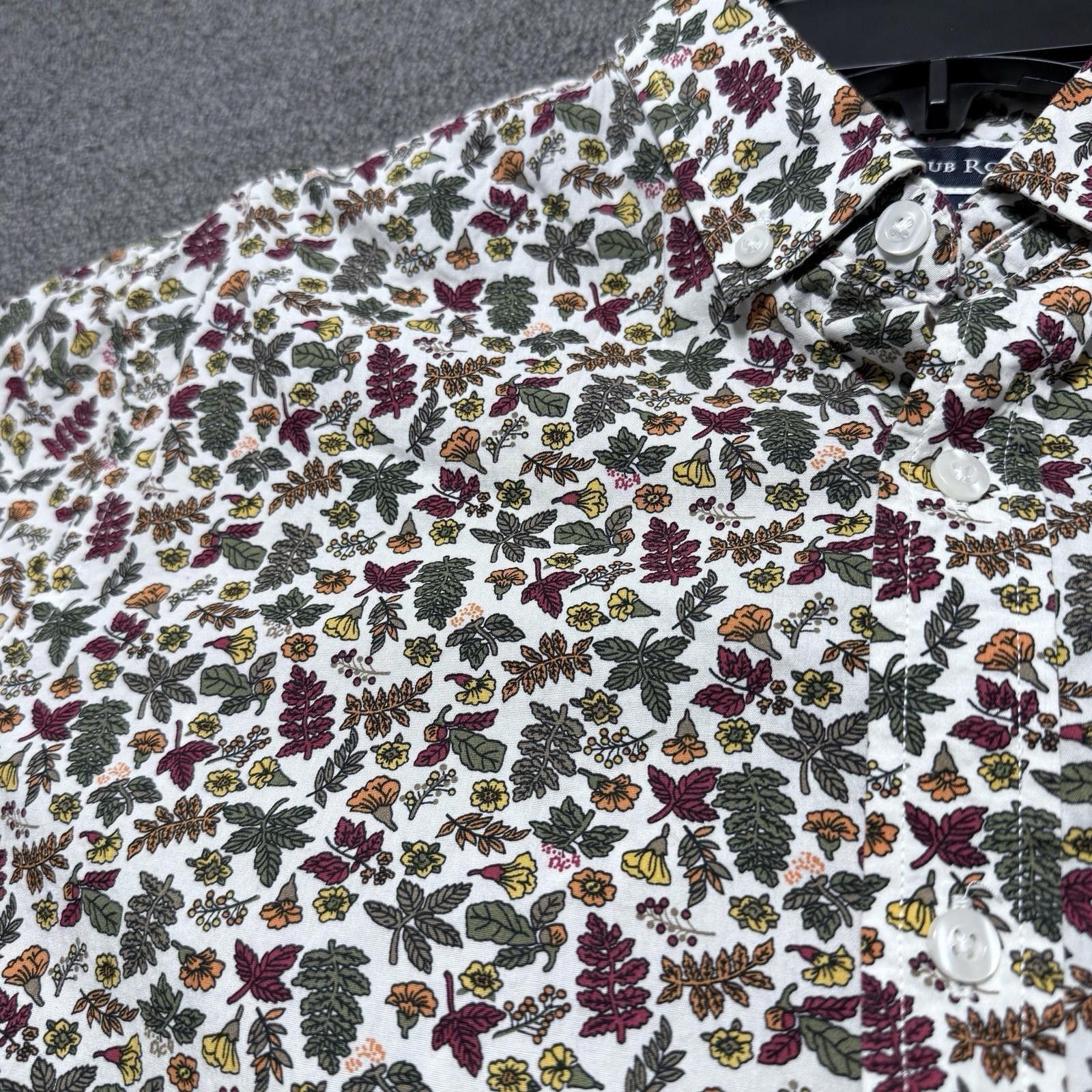 Club Room Club Room Womens M Autumn Print Cotton Button Up Cottagecore Size L / US 10 / IT 46 - 5 Thumbnail