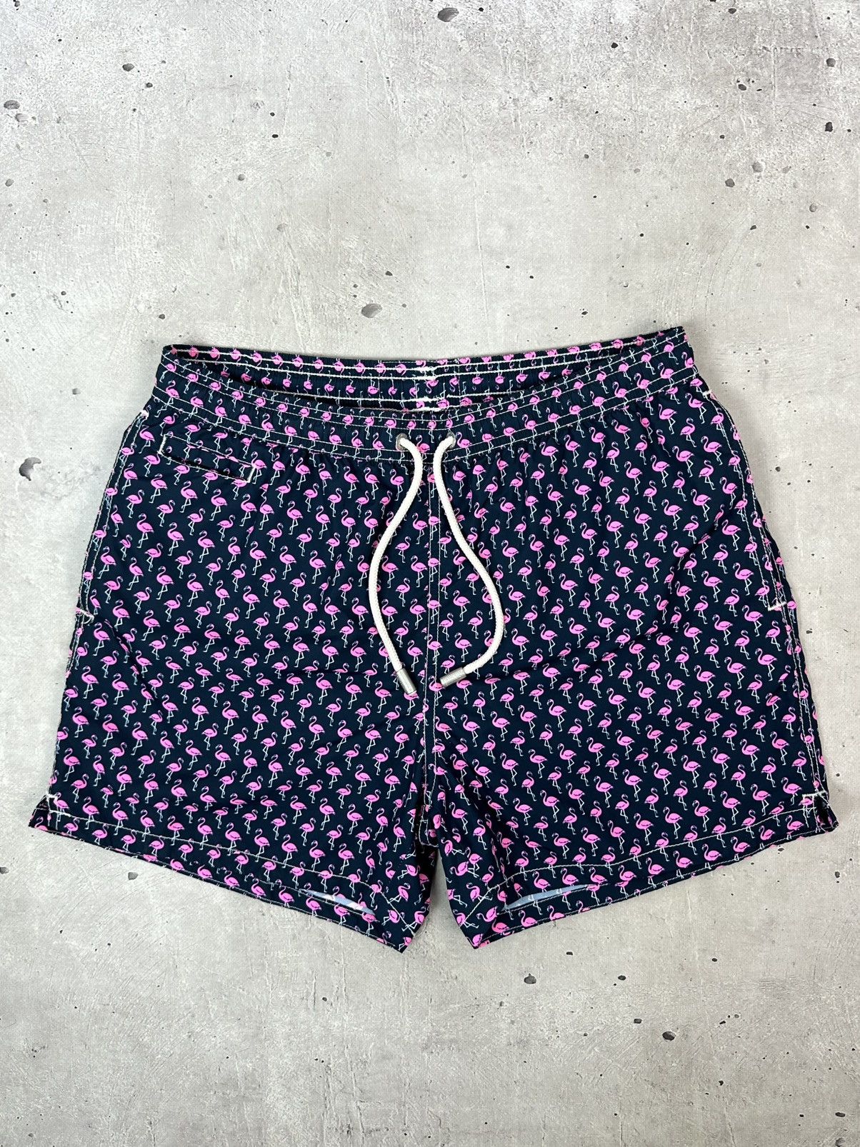 MC2 Saint Barth Mc2 Saint Barth Flamingo Printed Nylon Men’s Shorts Size US 30 / EU 46 - 1 Thumbnail