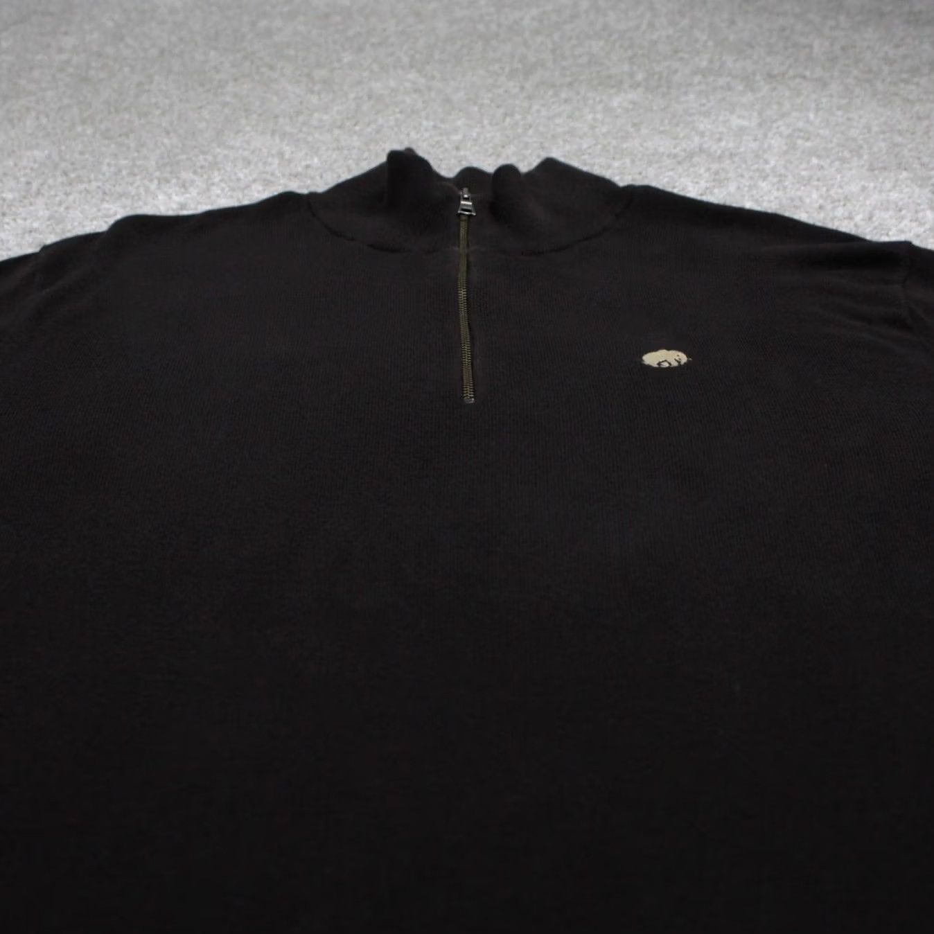 Banana Republic Banana Republic Sweatshirt Mens XL Brown 1/4 Zip 100% Cotton L/S Pullover Size US XL / EU 56 / 4 - 4 Thumbnail