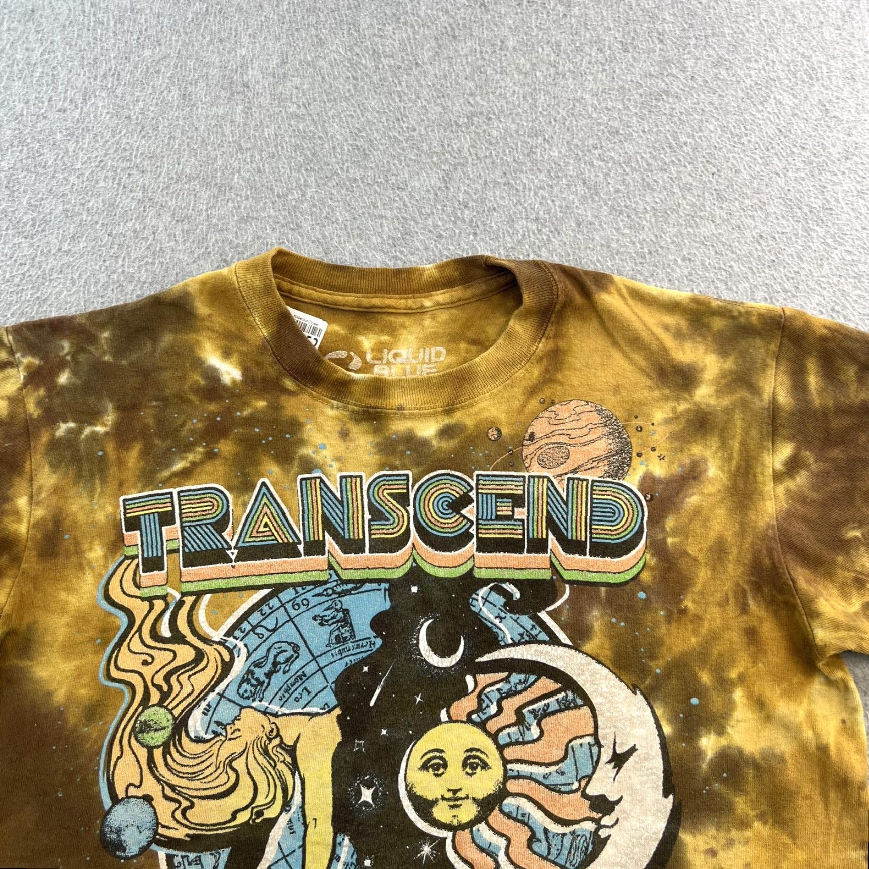 Liquid Blue Liquid Blue Transcend Shirt Mens Small Brown Tie Dye Psychedelic Cosmic Graphic Shirt Size US S / EU 44-46 / 1 - 4 Thumbnail