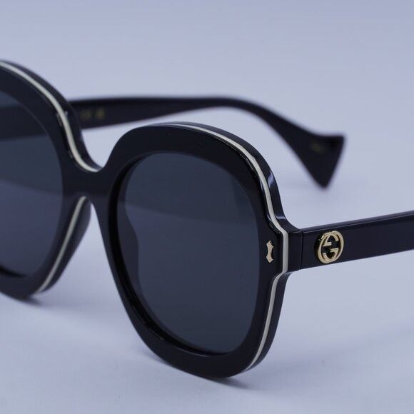 Gucci Gucci GG1240S 001 Sunglasses Black Round Frame, Grey Lenses Size ONE SIZE - 9 Thumbnail