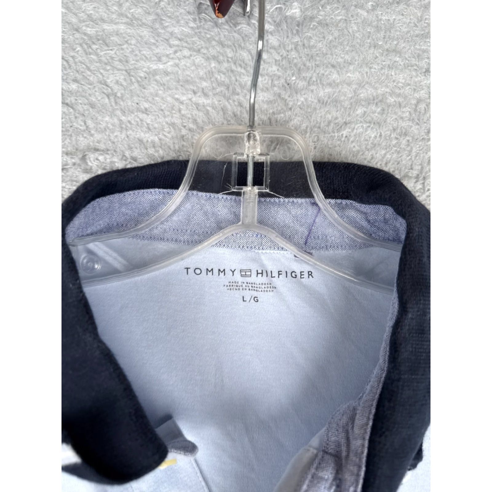 Tommy Hilfiger Tommy Hilfiger Polo Shirt Men Large Blue 100% Cotton Short Sleeve Golf Pocket Shirt Slim Fit Size US L / EU 52-54 / 3 - 7 Thumbnail