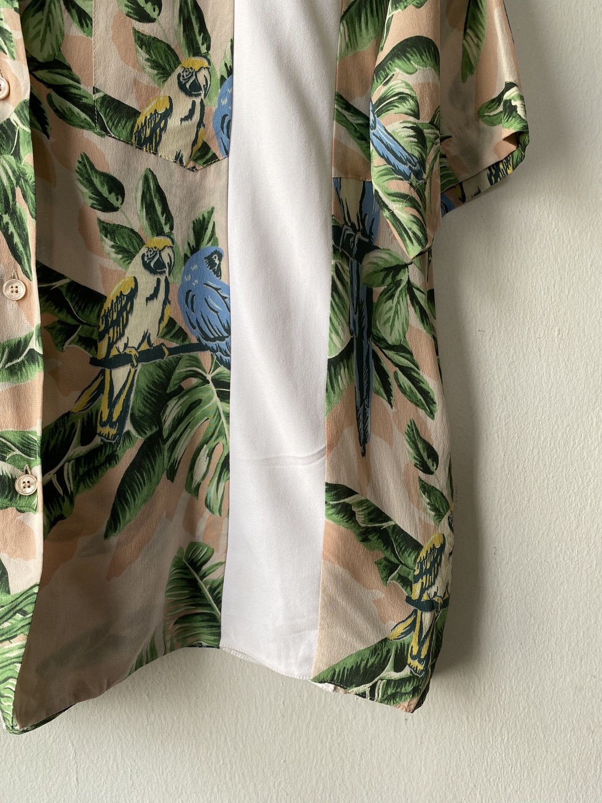 Stella McCartney Stella McCartney Stripe And Tropical Print Silk Shirt Size L / US 10 / IT 46 - 10 Thumbnail