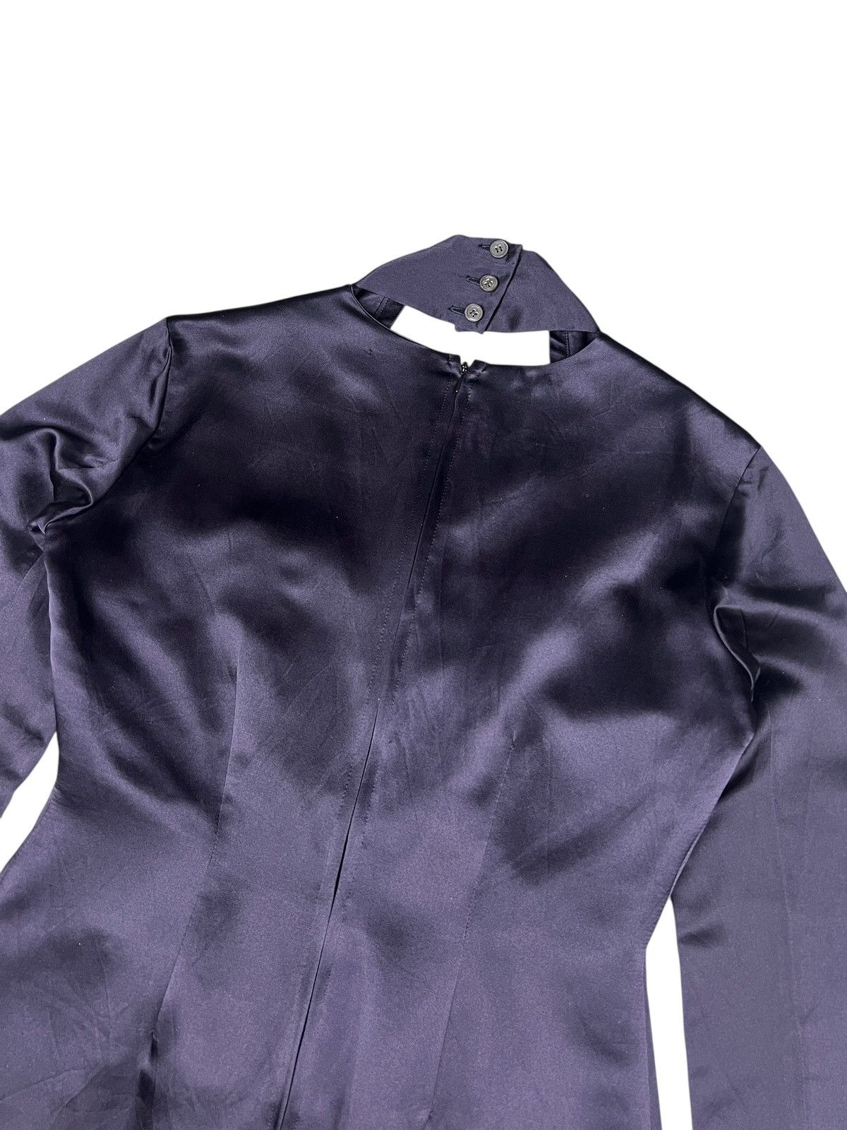 Romeo Gigli Archive 1990 Romeo Gigli Dark Purple Silk Maxi Dress Size S / US 4 / IT 40 - 9 Thumbnail