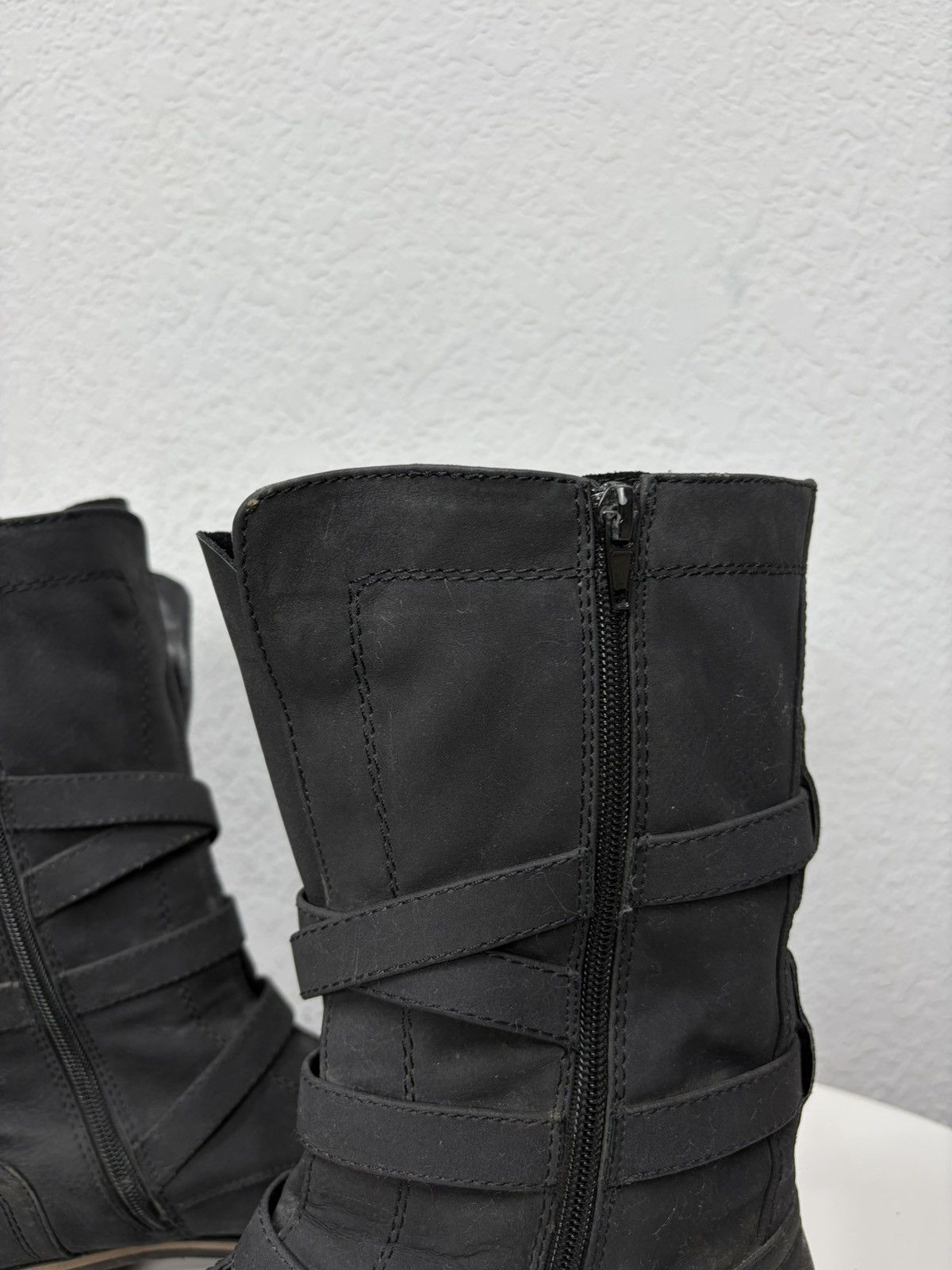 If Six Was Nine Vintage Italian AS 98 Rick Owens Style Leather Biker Boots Size US 8 / EU 41 - 9 Thumbnail