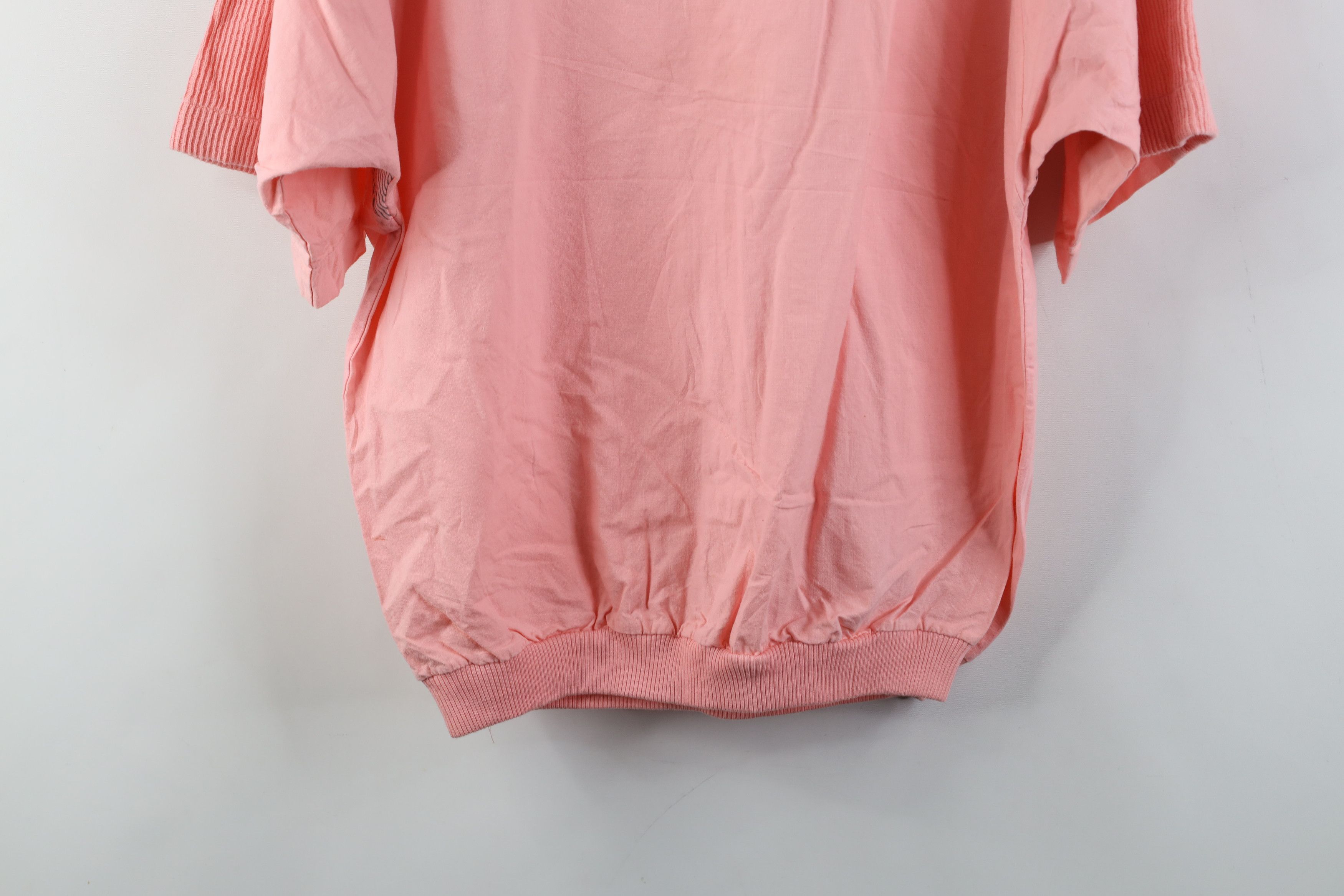 Vintage Vintage 80s 90s Streetwear Ribbed Pullover Polo Shirt Pink Size US S / EU 44-46 / 1 - 14 Thumbnail