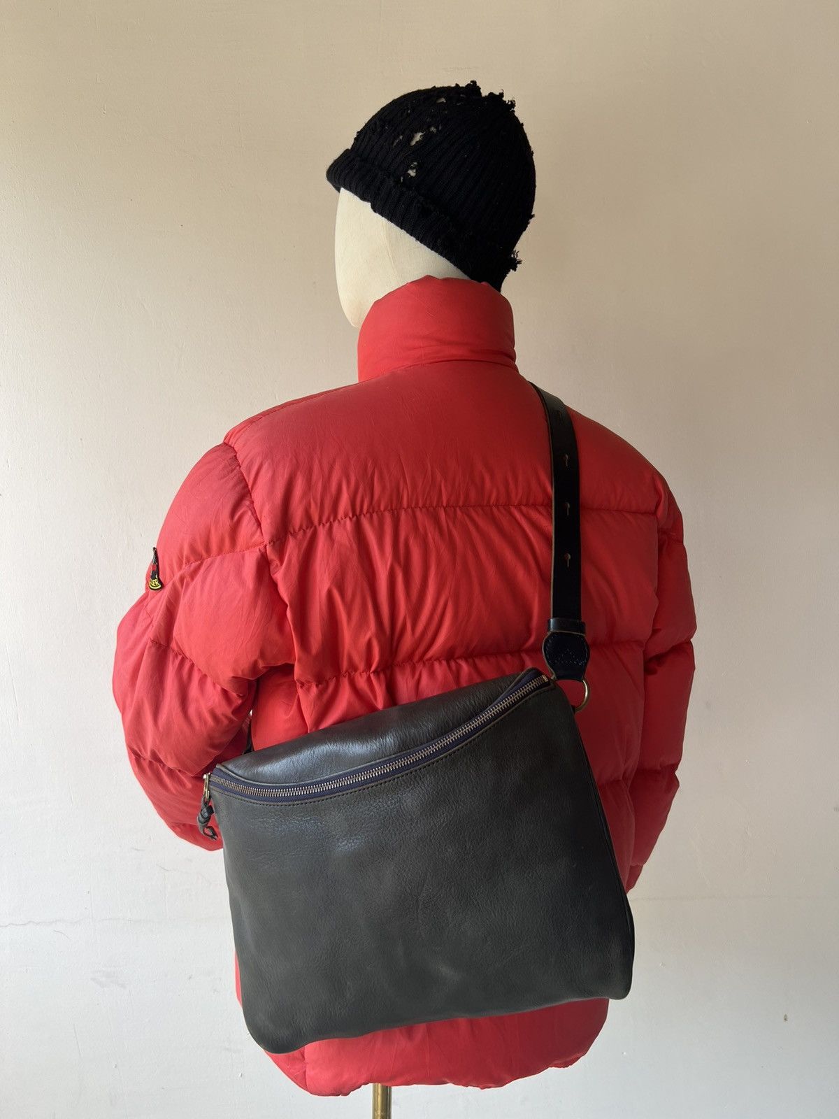 Freewheelers SLOW Japan Patina Olive Green Leather Messenger Bag Size ONE SIZE - 1 Thumbnail