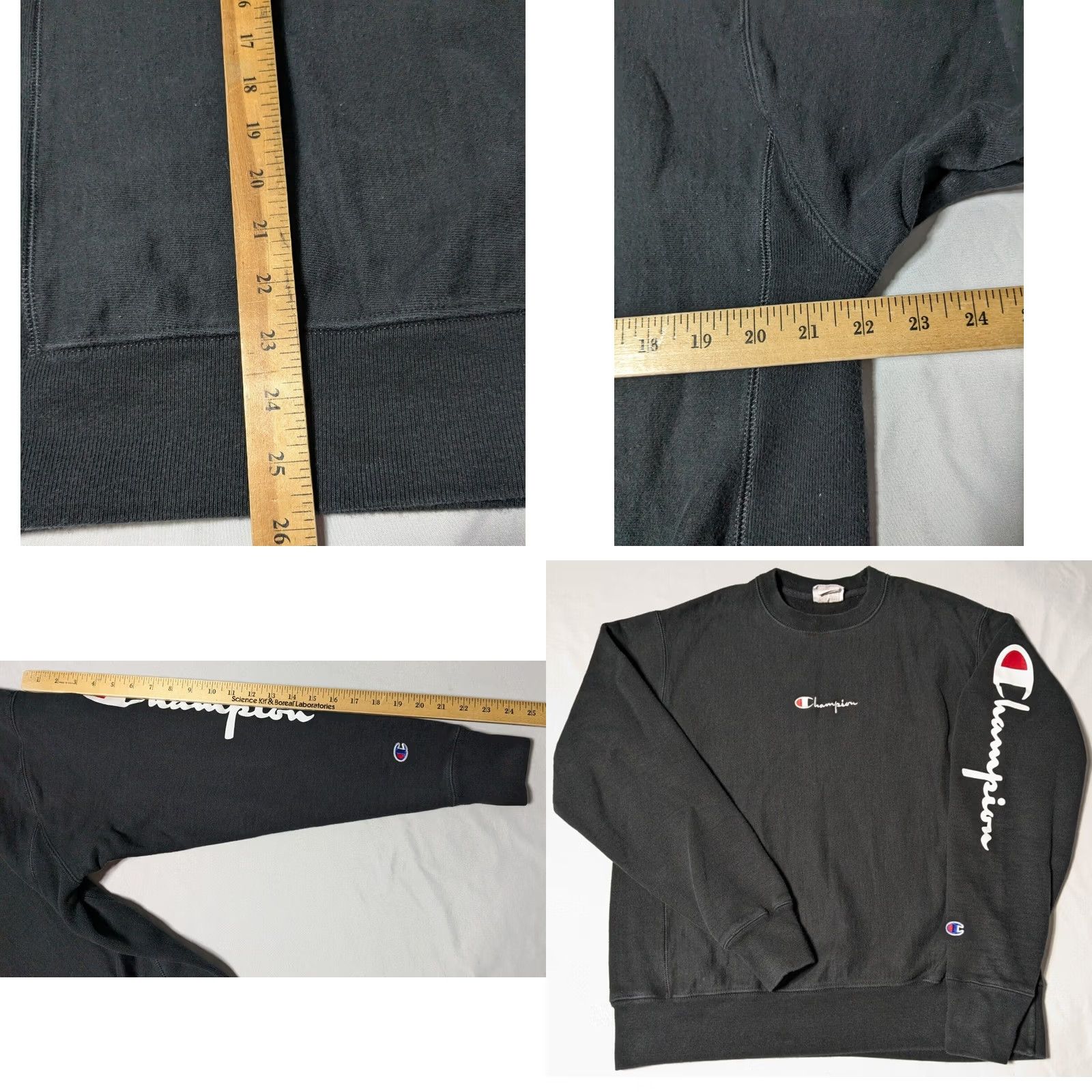 Champion VINTAGE CHAMPION REVERSE WEAVE Men Medium Black Logo Pullover Sweatshirt Size US M / EU 48-50 / 2 - 9 Thumbnail